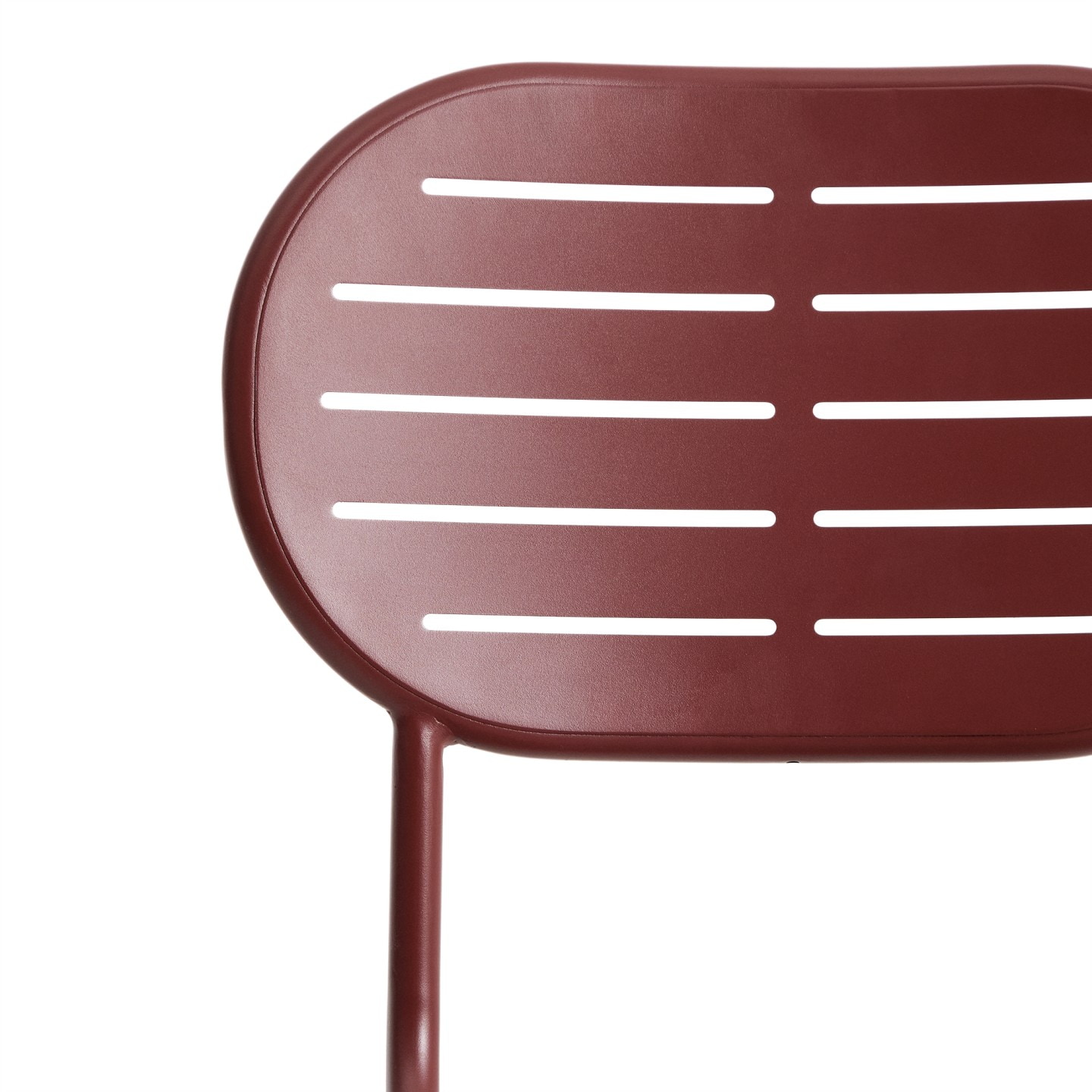 Kave Home Tuinstoel 'Brai' Staal, kleur Donkerrood