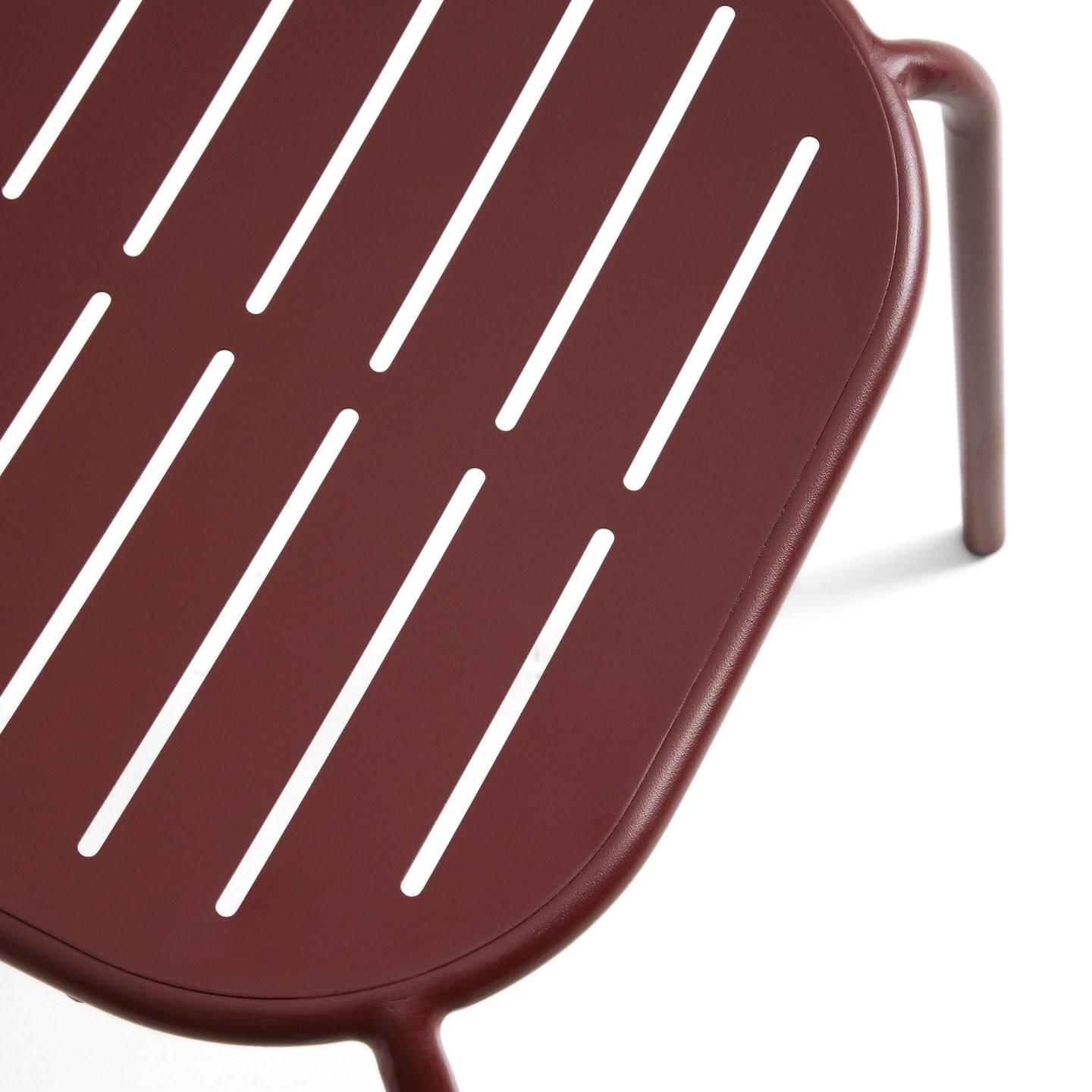Kave Home Tuinstoel 'Brai' Staal, kleur Donkerrood