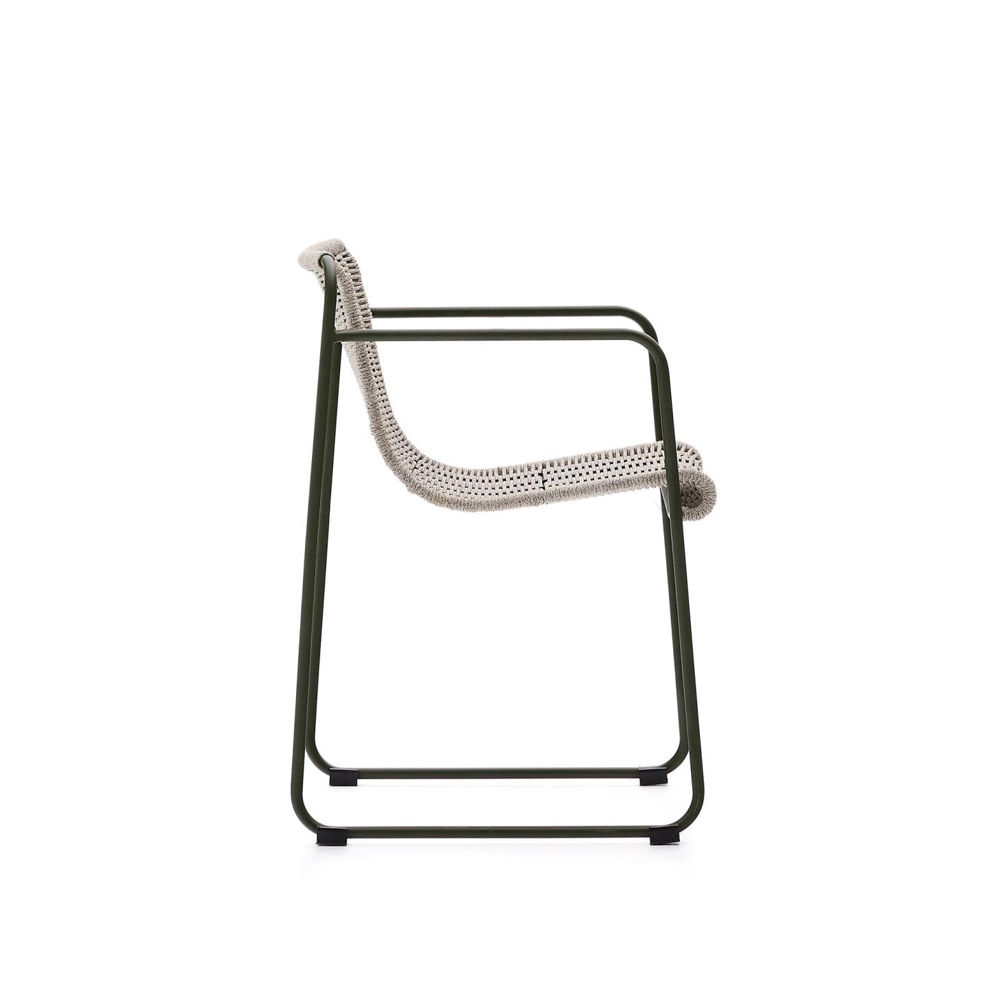 Kave Home Tuinstoel 'Maurina' Touw en staal, kleur Grijs