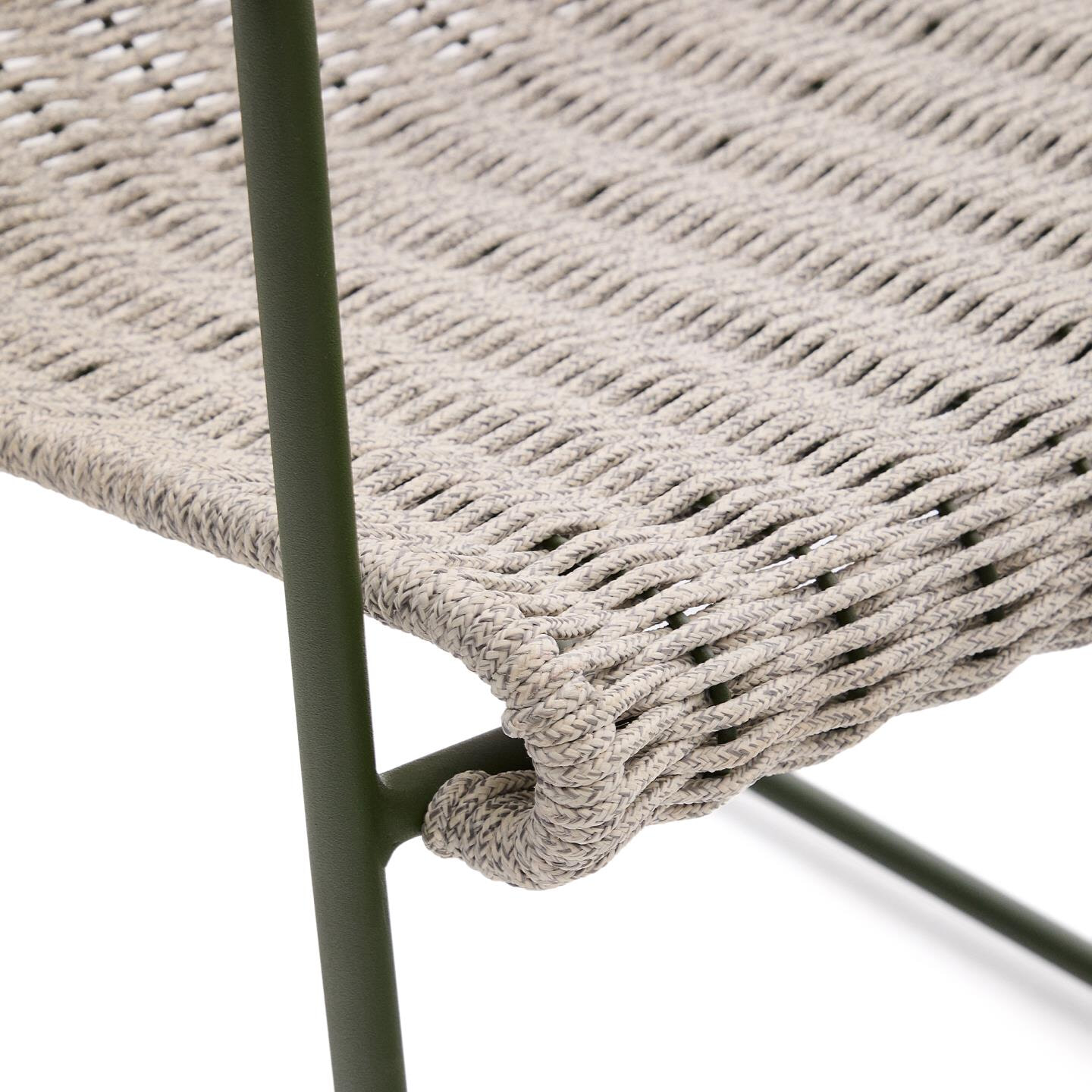 Kave Home Tuinstoel 'Maurina' Touw en staal, kleur Grijs