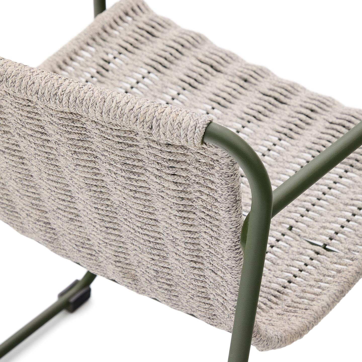 Kave Home Tuinstoel 'Maurina' Touw en staal, kleur Grijs