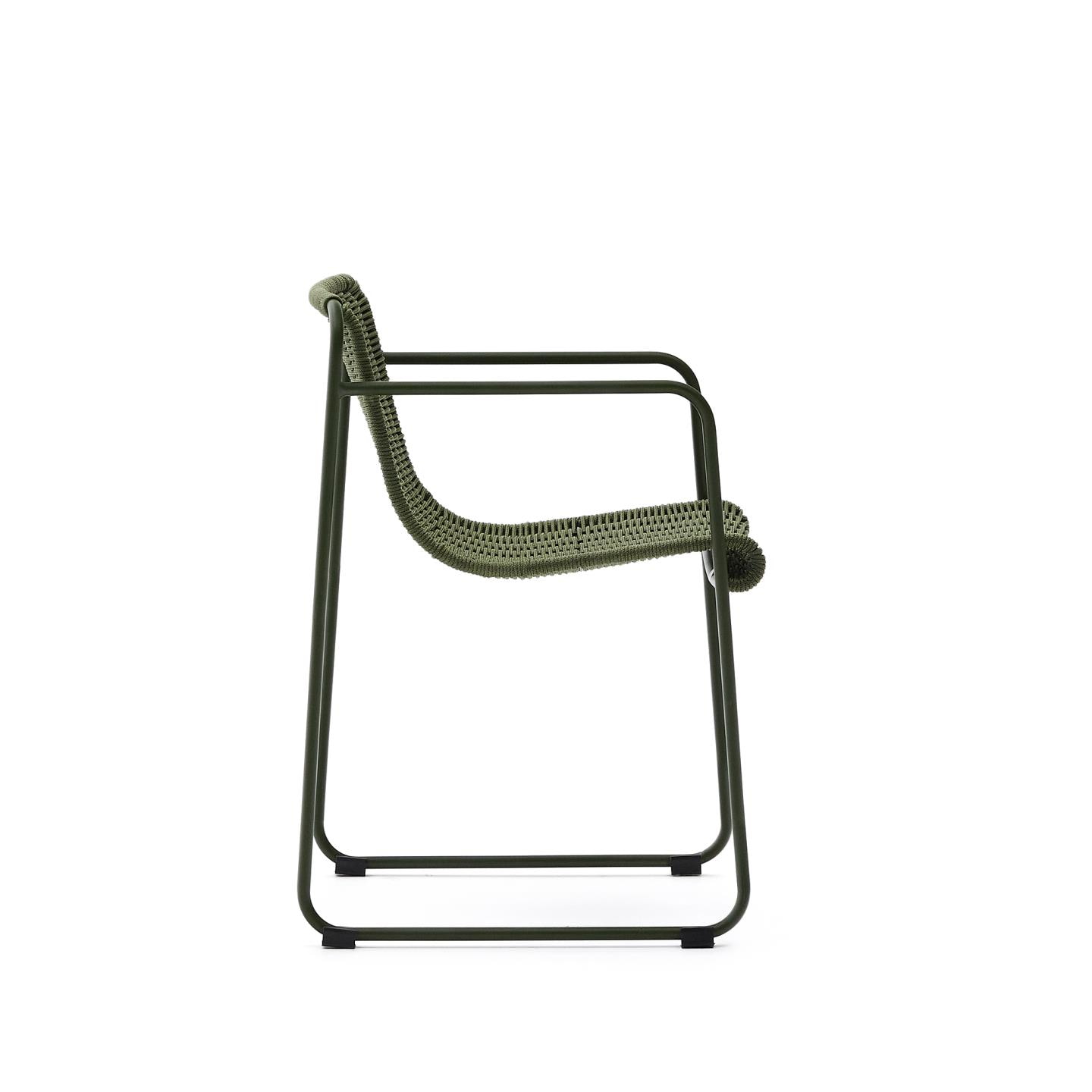 Kave Home Tuinstoel 'Maurina' Touw en staal, kleur Groen