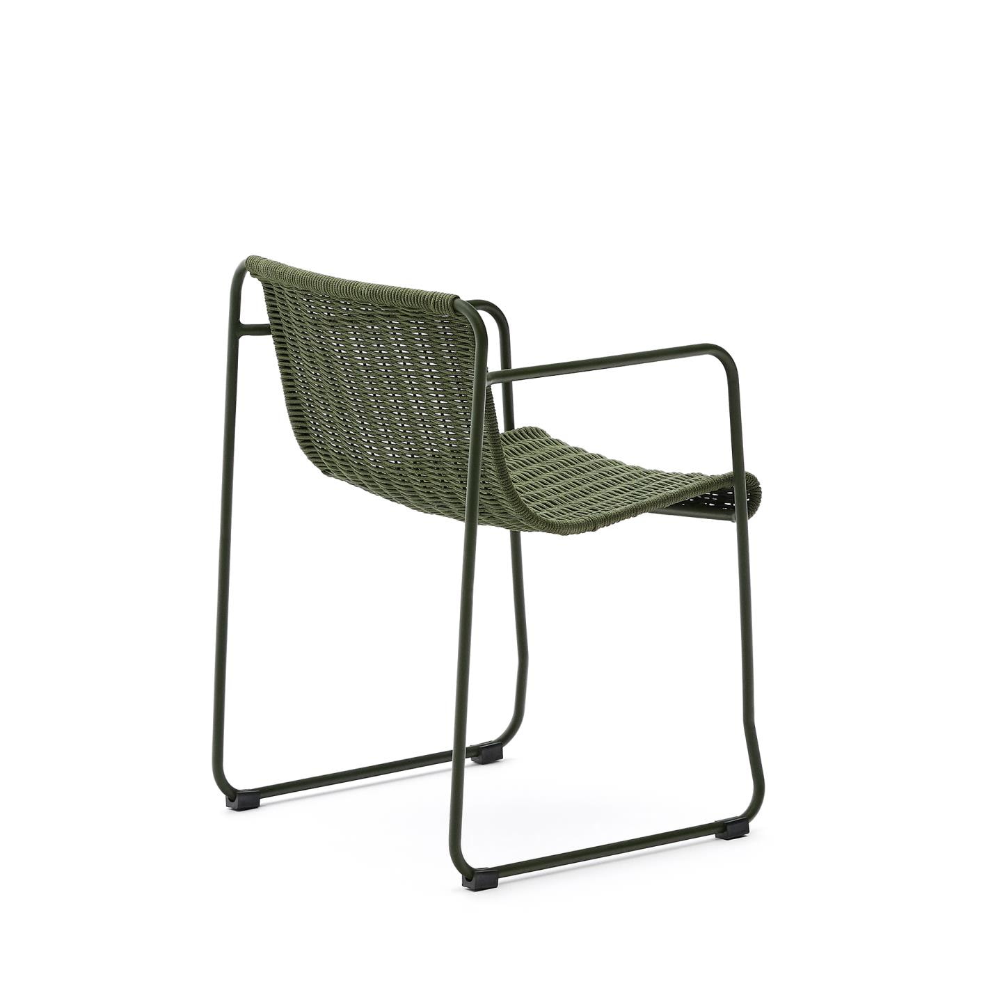 Kave Home Tuinstoel 'Maurina' Touw en staal, kleur Groen