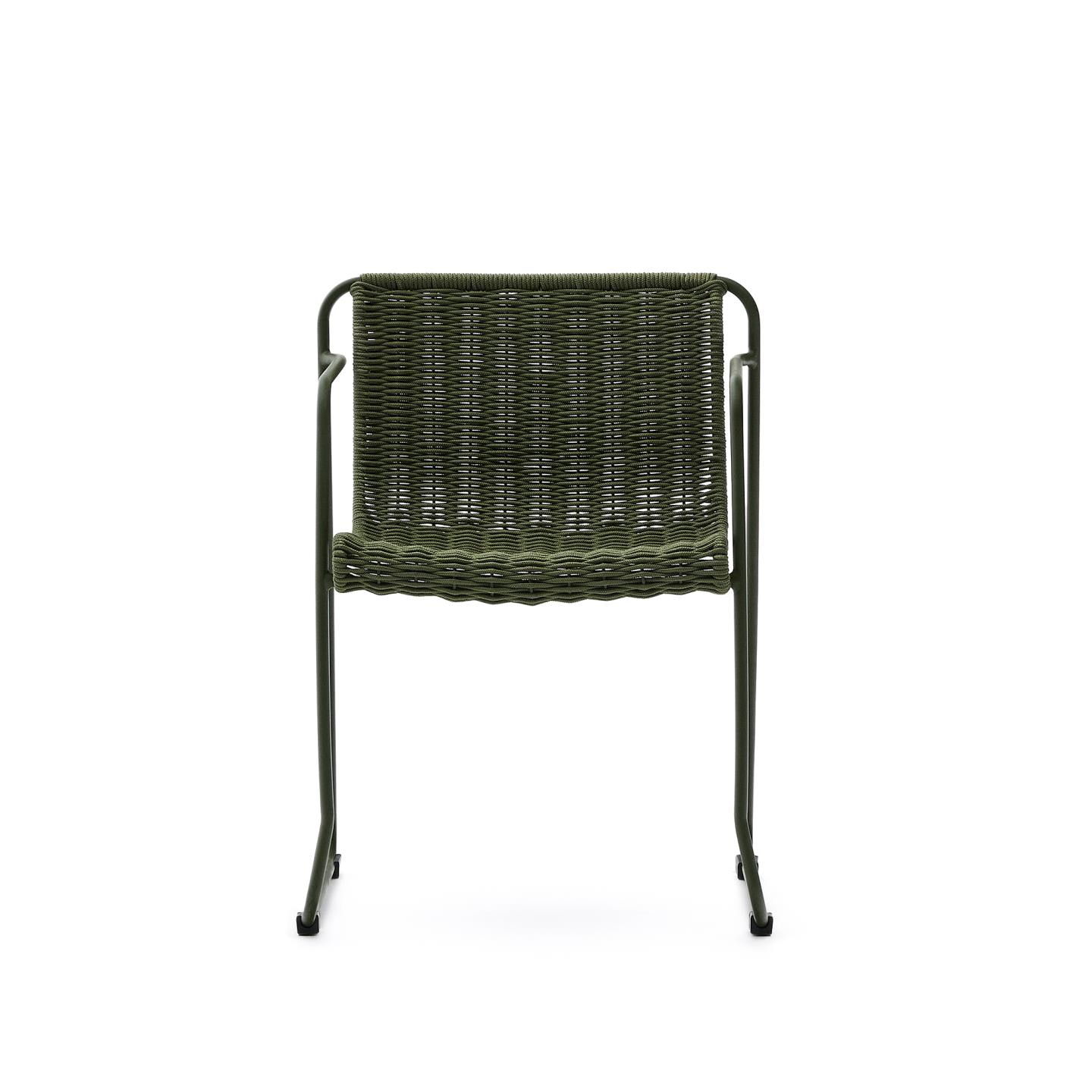 Kave Home Tuinstoel 'Maurina' Touw en staal, kleur Groen