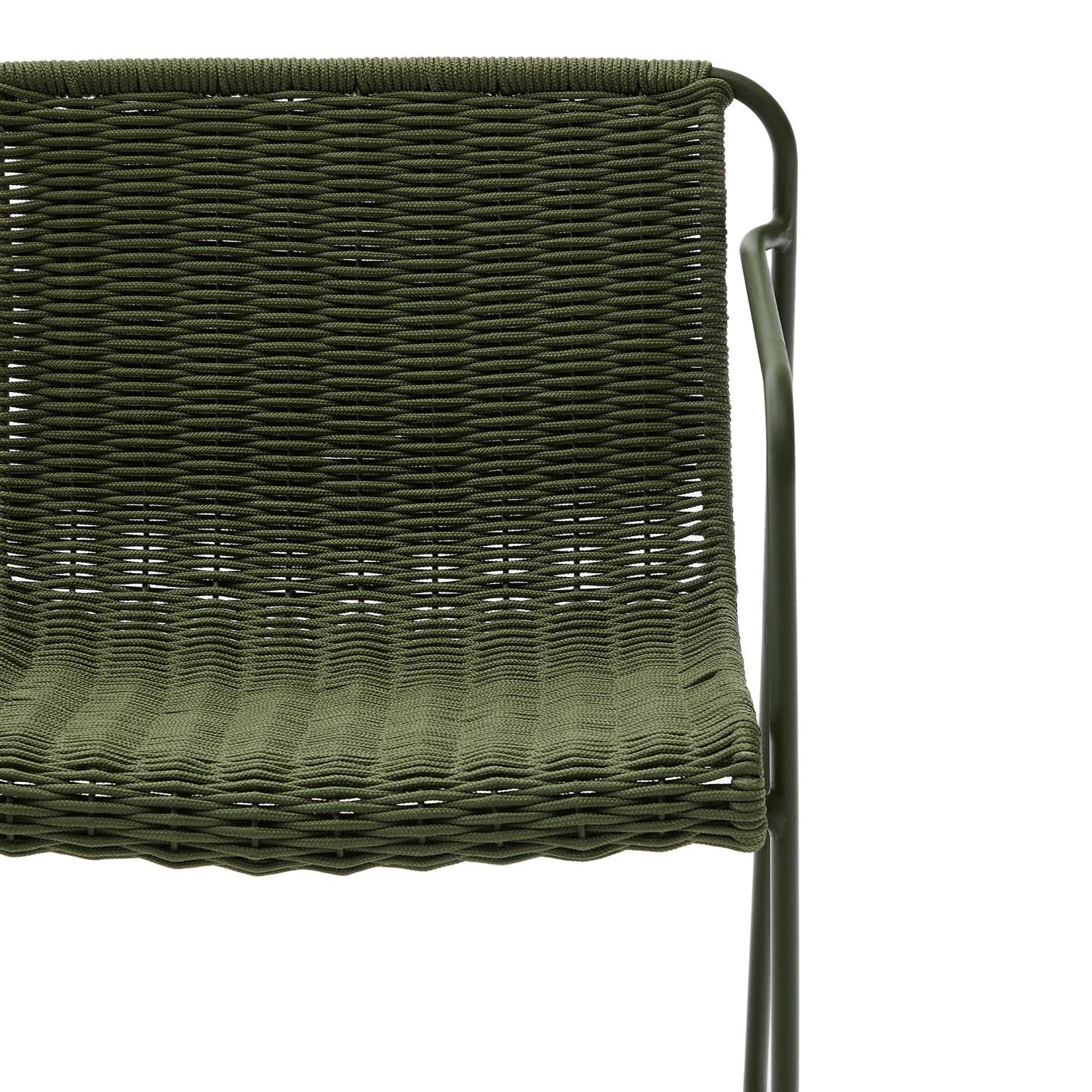 Kave Home Tuinstoel 'Maurina' Touw en staal, kleur Groen