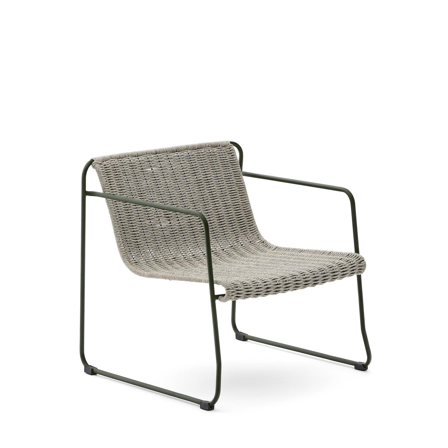 Kave Home Outdoor Fauteuil Maurina Touw en staal - Grijs