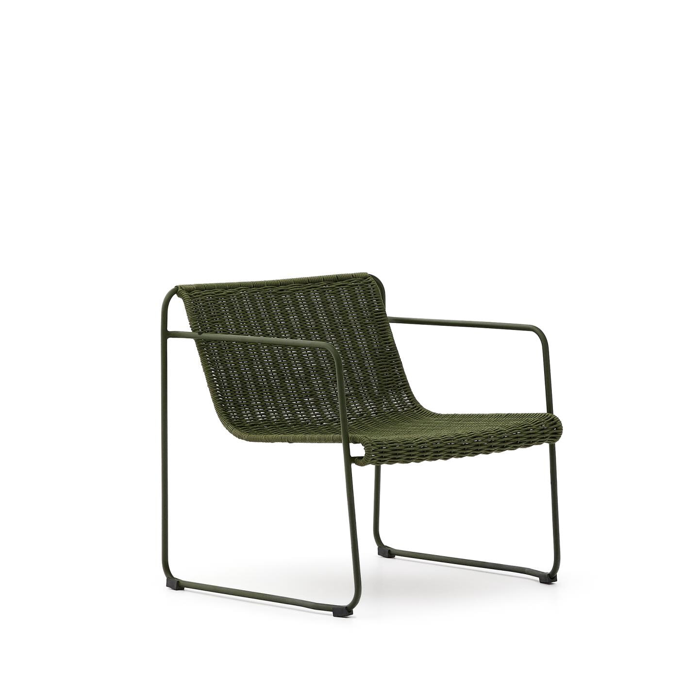Kave Home Outdoor Fauteuil Maurina Touw en staal - Groen