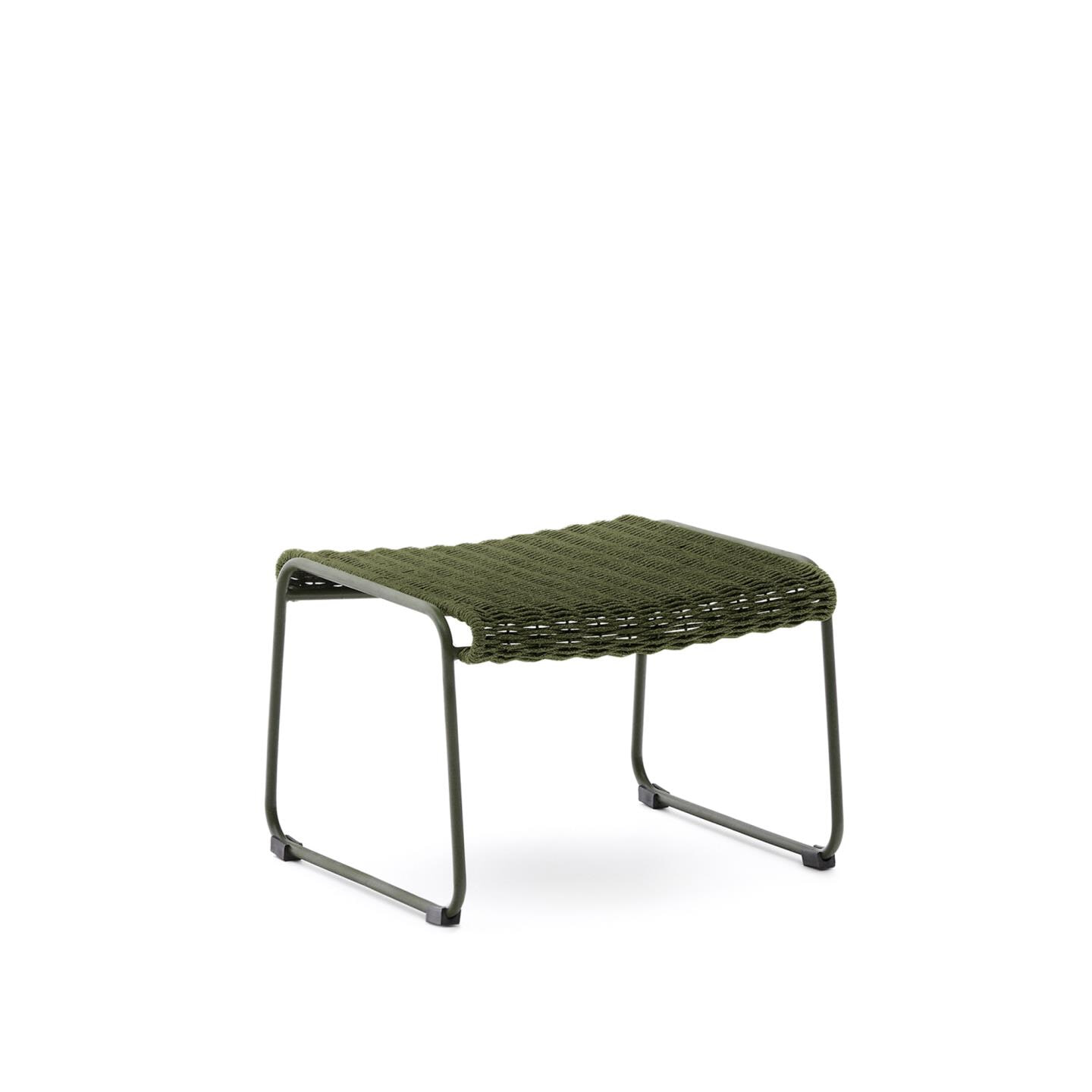 Kave Home Outdoor Hocker Maurina Touw en staal - Groen