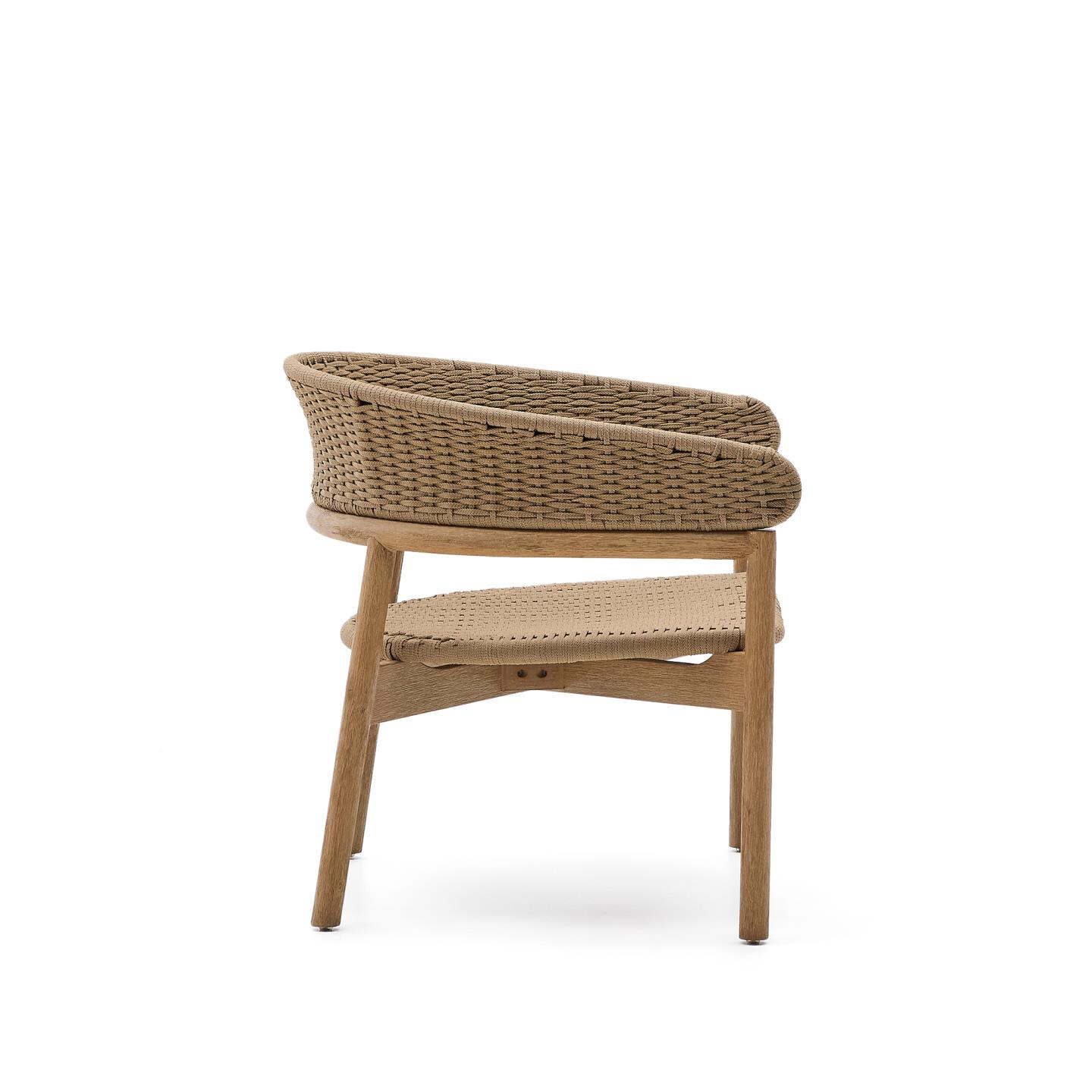 Kave Home Outdoor Fauteuil 'Arinella' Acaciahout en geweven touw