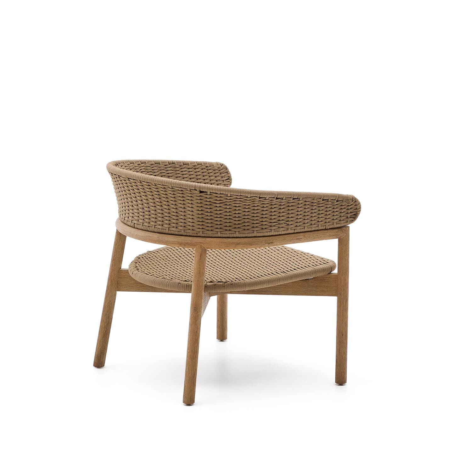 Kave Home Outdoor Fauteuil 'Arinella' Acaciahout en geweven touw