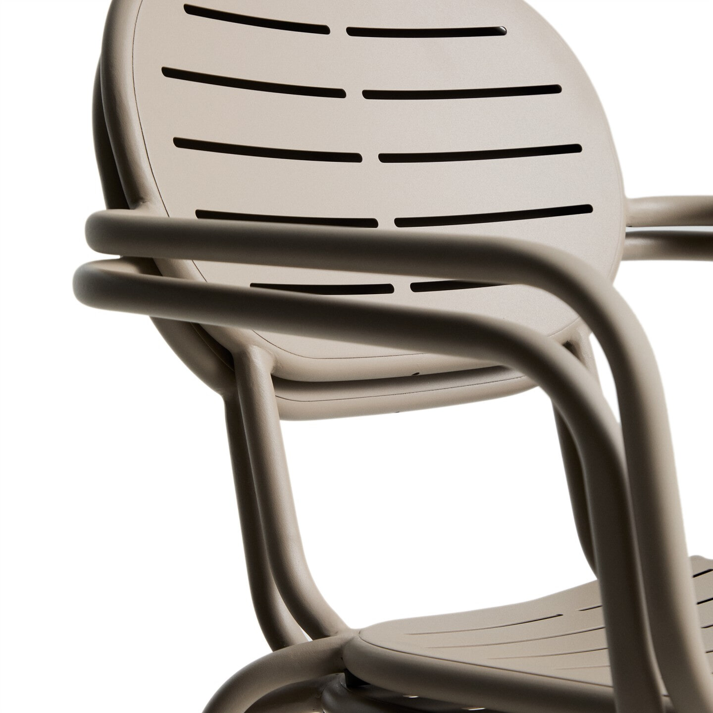 Kave Home Tuinstoel 'Brai' Met armleuning, Staal, kleur Beige