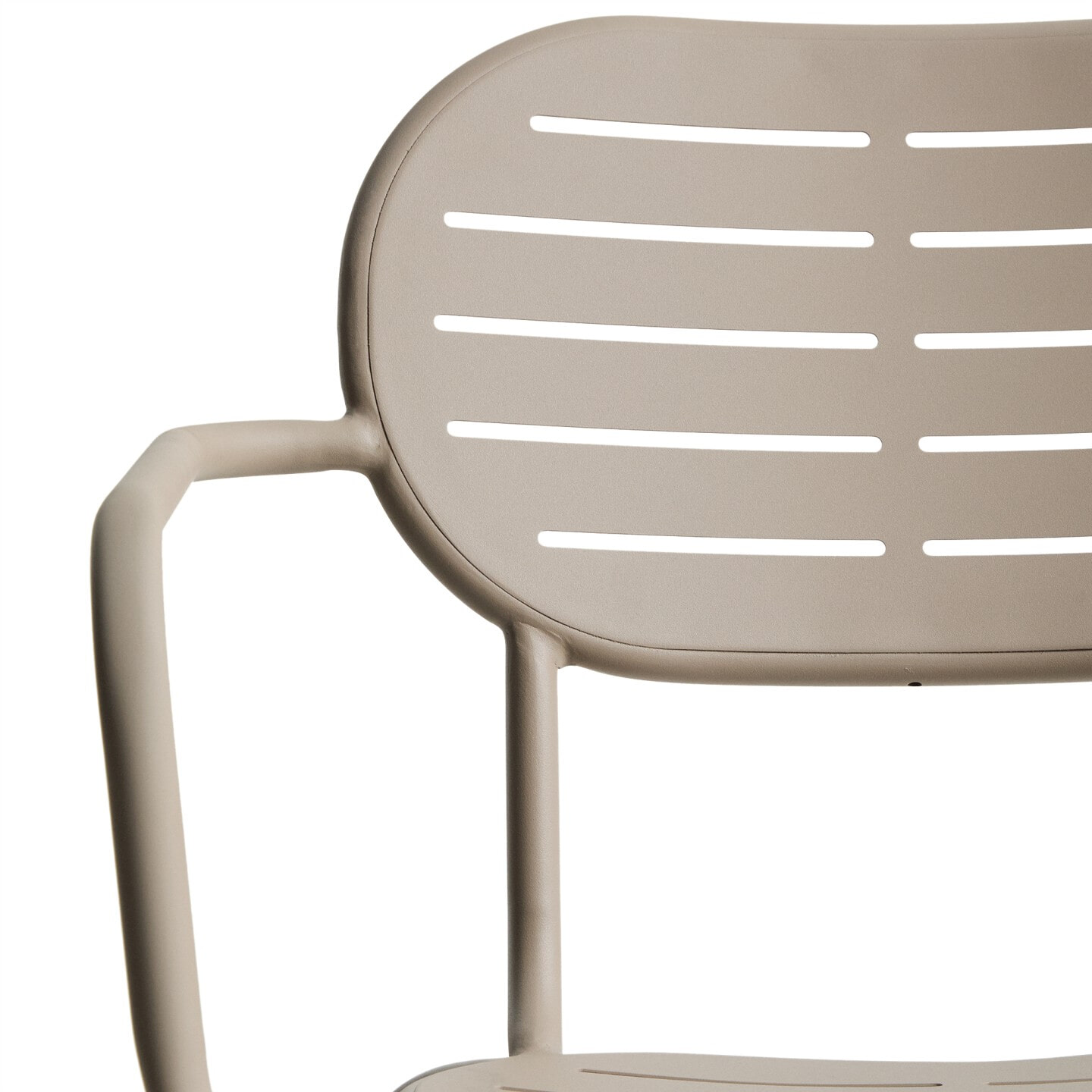 Kave Home Tuinstoel 'Brai' Met armleuning, Staal, kleur Beige
