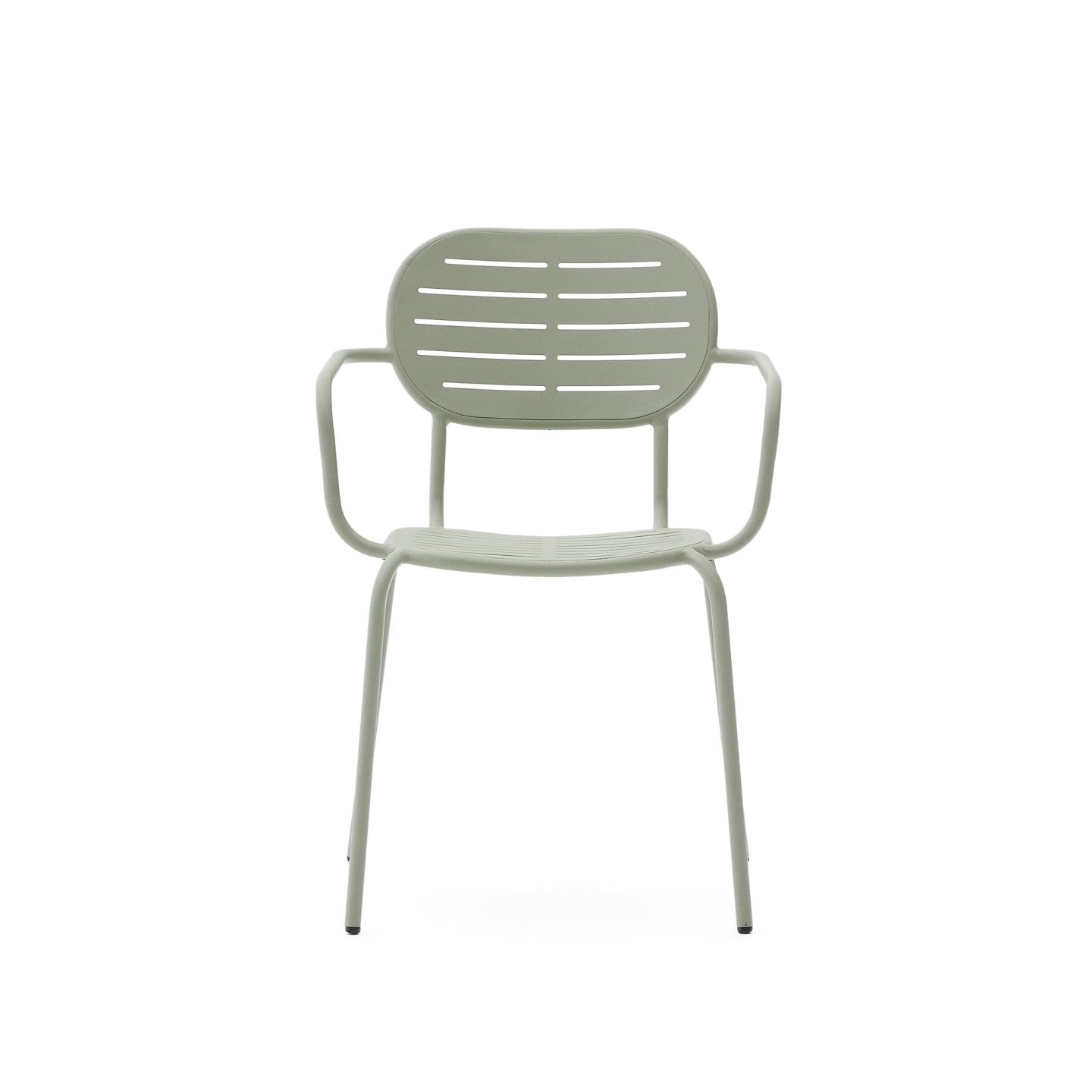Kave Home Tuinstoel 'Brai' Met armleuning, Staal, kleur Turquoise