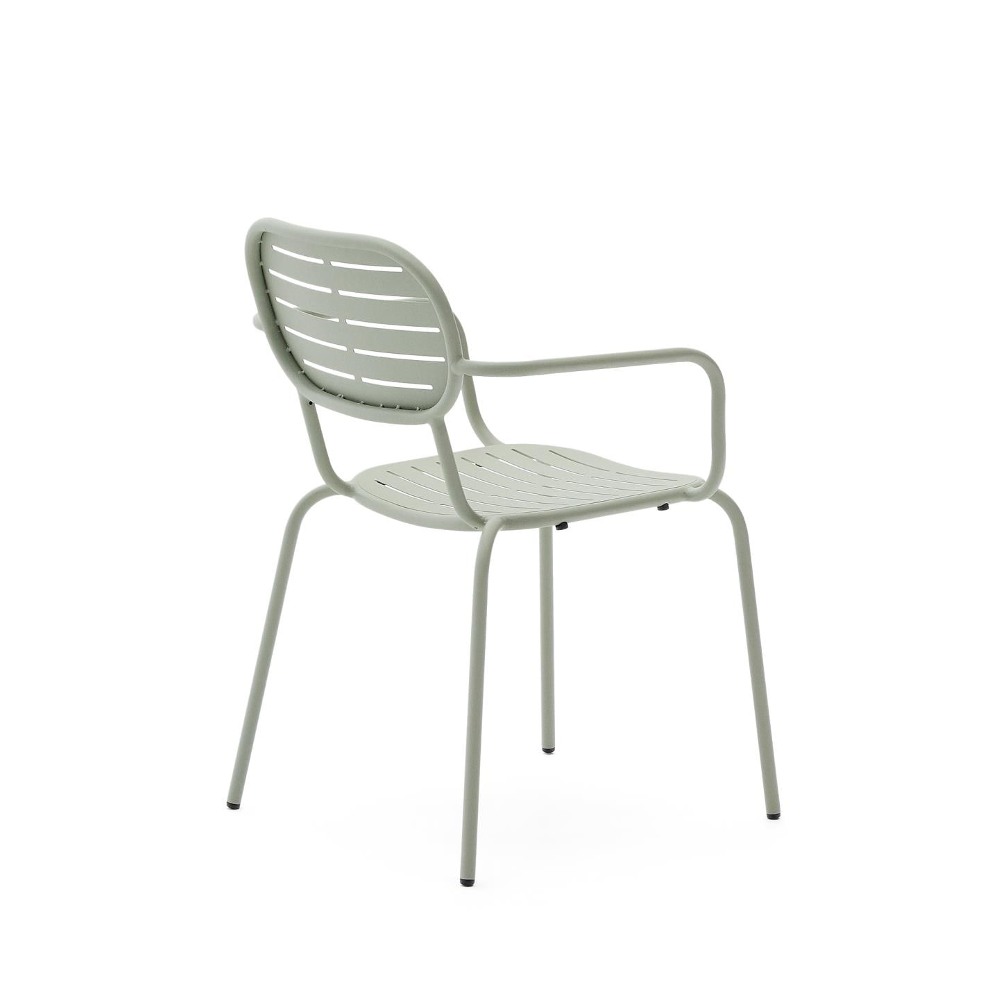 Kave Home Tuinstoel 'Brai' Met armleuning, Staal, kleur Turquoise