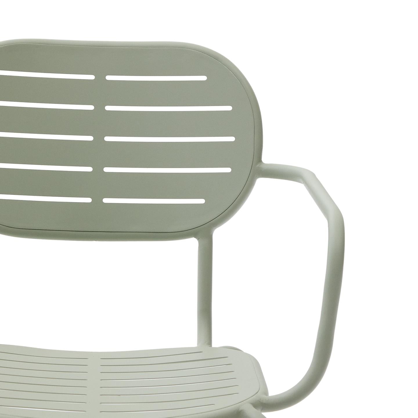 Kave Home Tuinstoel 'Brai' Met armleuning, Staal, kleur Turquoise