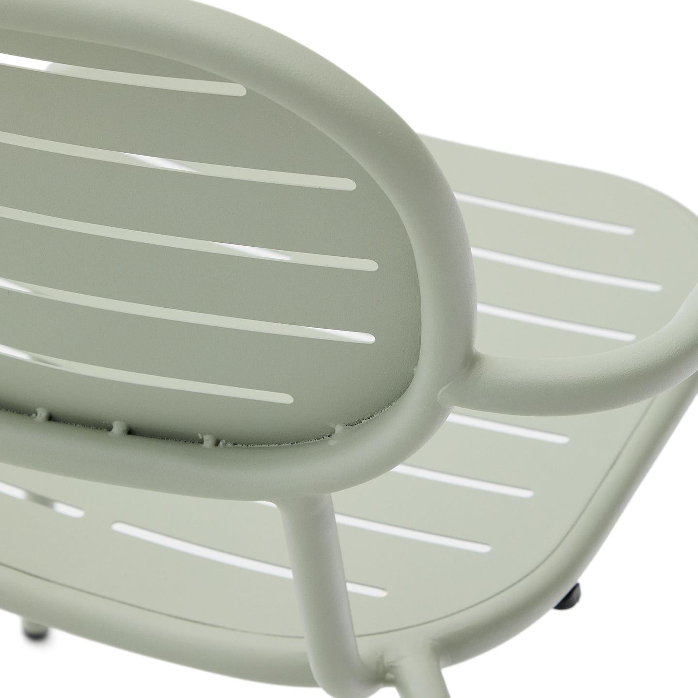 Kave Home Tuinstoel 'Brai' Met armleuning, Staal, kleur Turquoise