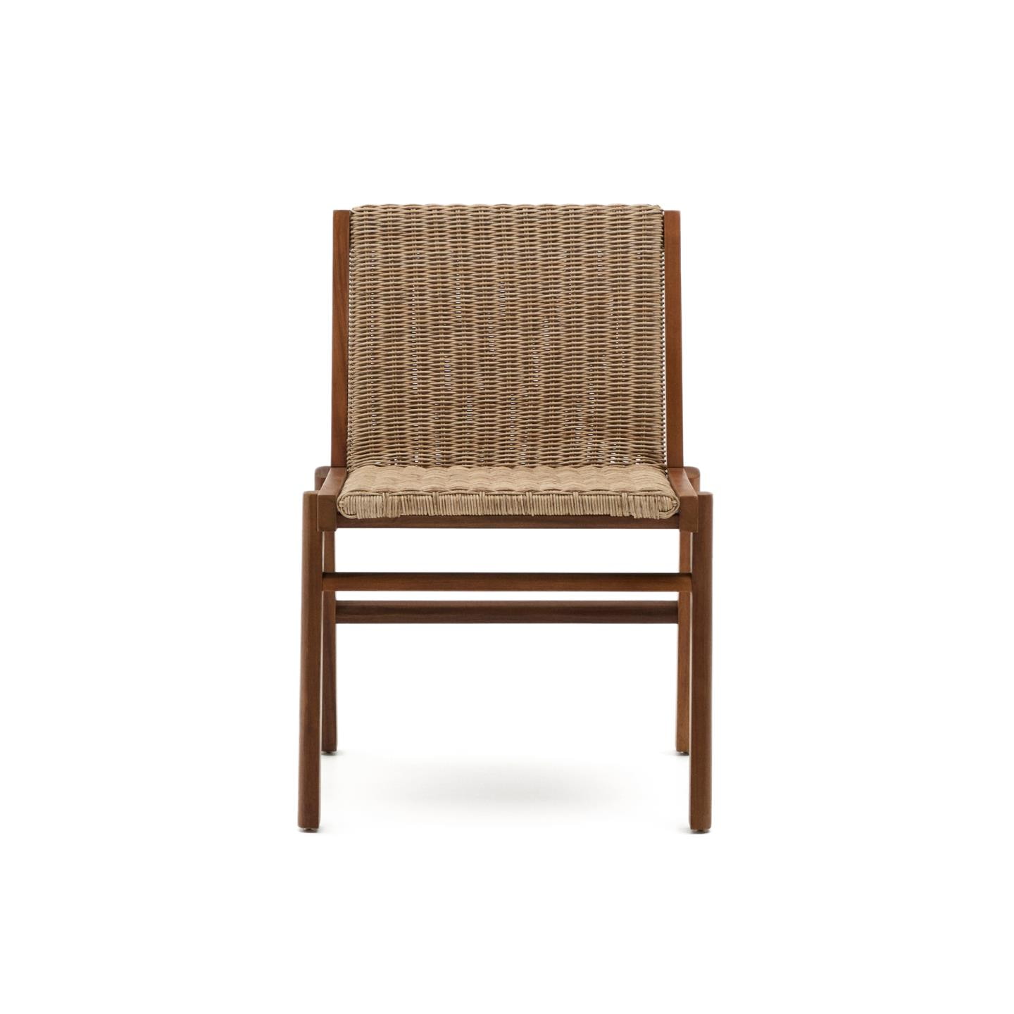 Kave Home Tuinstoel 'Itani' Acaciahout en rattan