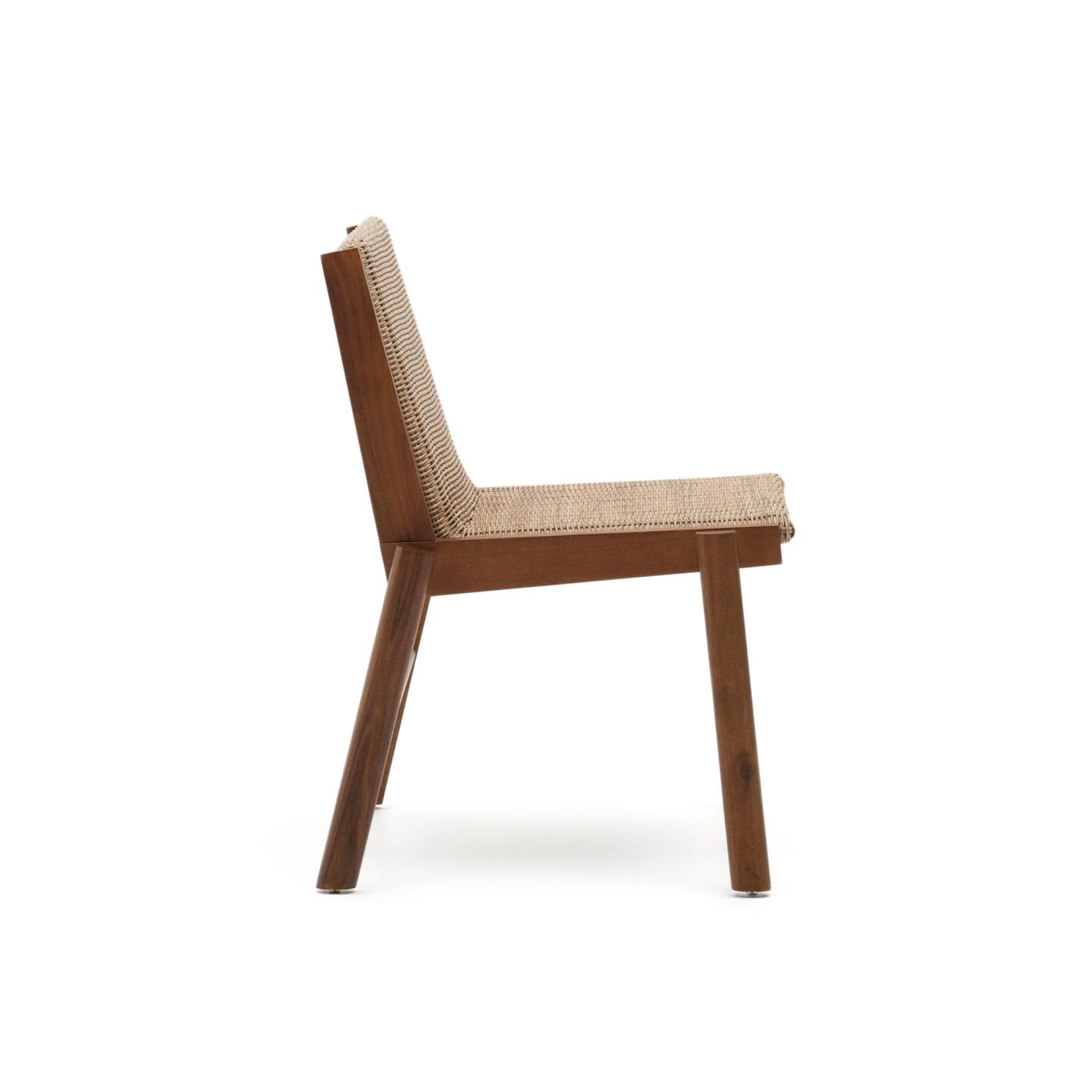 Kave Home Tuinstoel 'Itani' Acaciahout en rattan