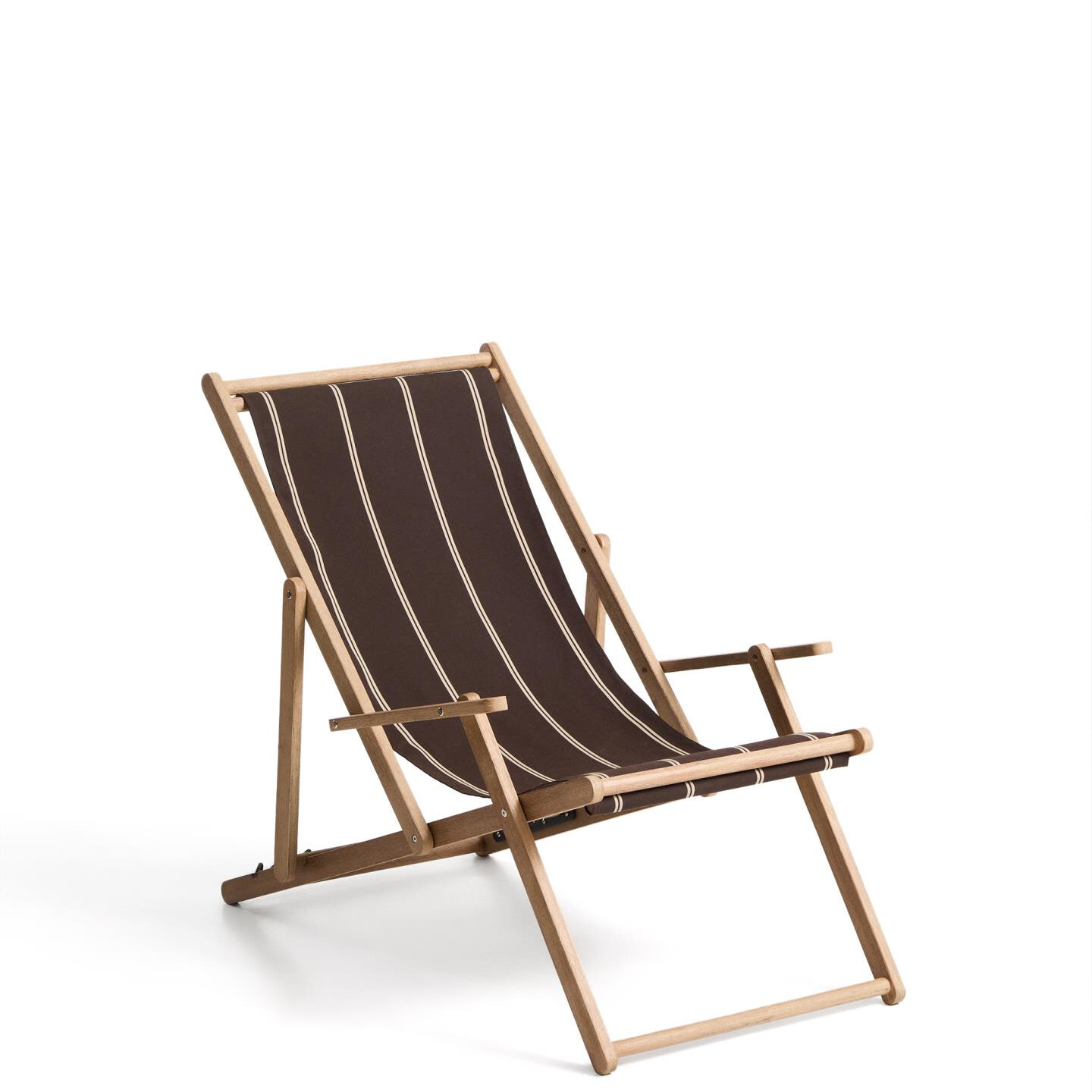 Kave Home Strandstoel Vilara Acaciahout - Bruin/Beige