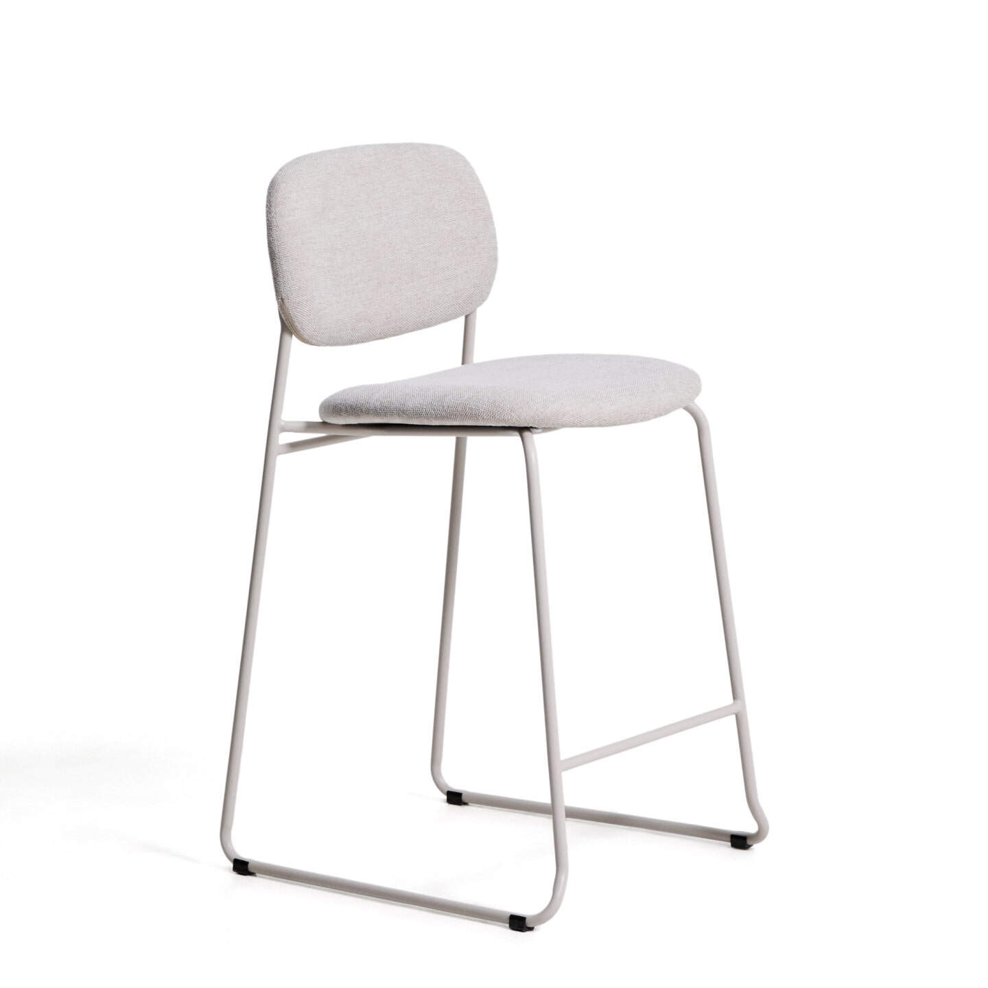 Kave Home Barkruk 'Meli' Chenille (zithoogte 65cm)