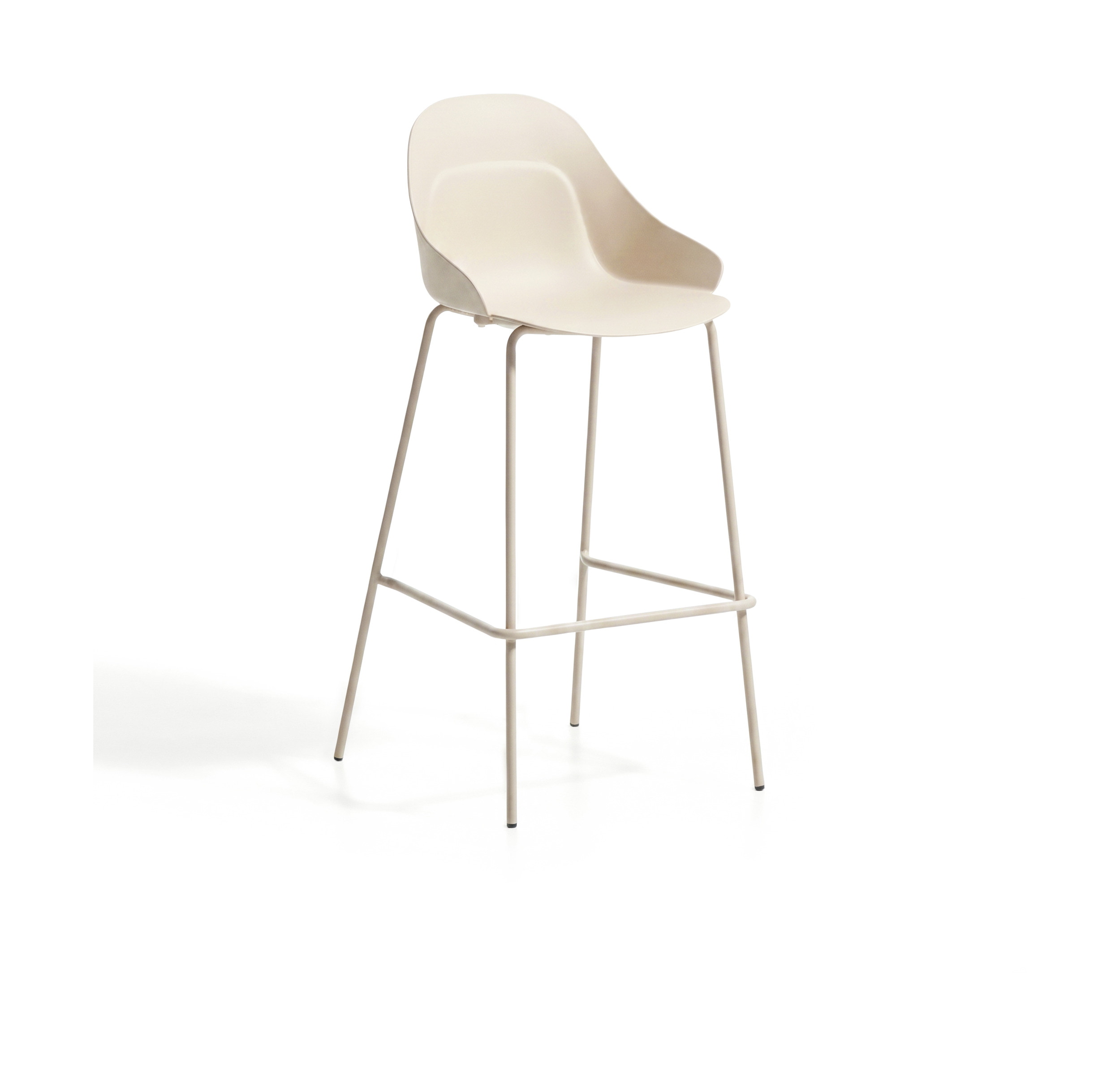 Kave Home Barkruk Sanile Kunststof - Beige (zithoogte 74cm)