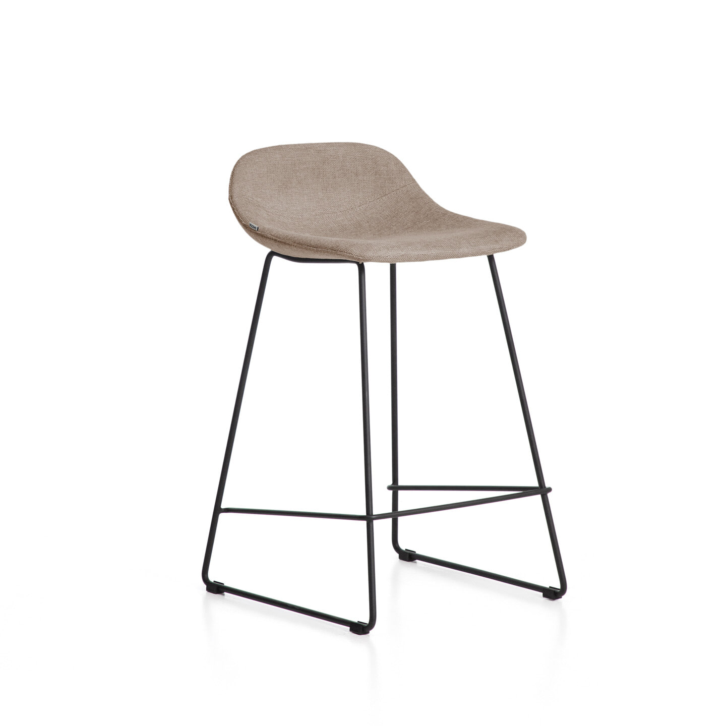 Kave Home Barkruk Zahara Stof - Bruin (zithoogte 66cm)
