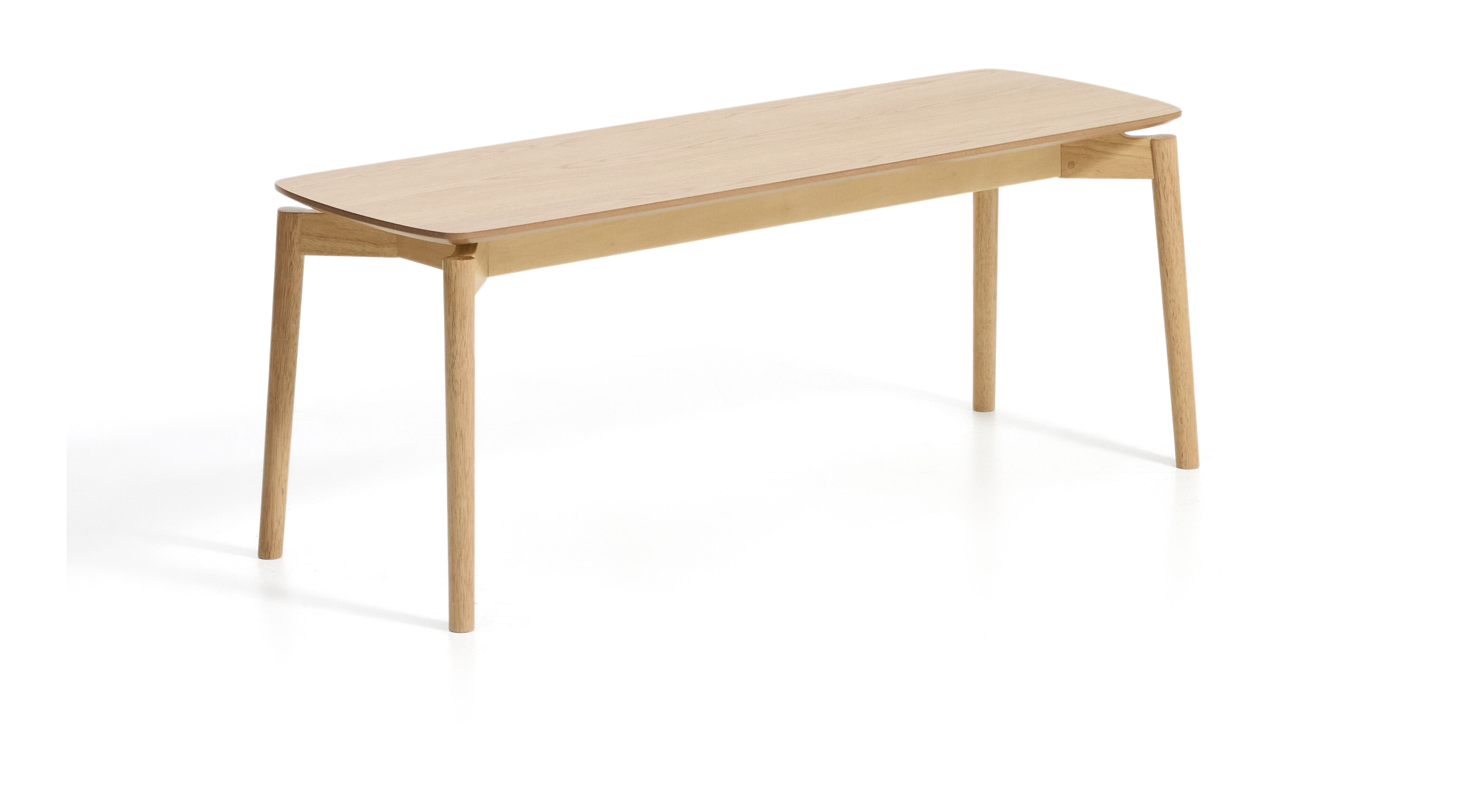 Kave Home Bankje Evera Eiken, 120cm - Naturel