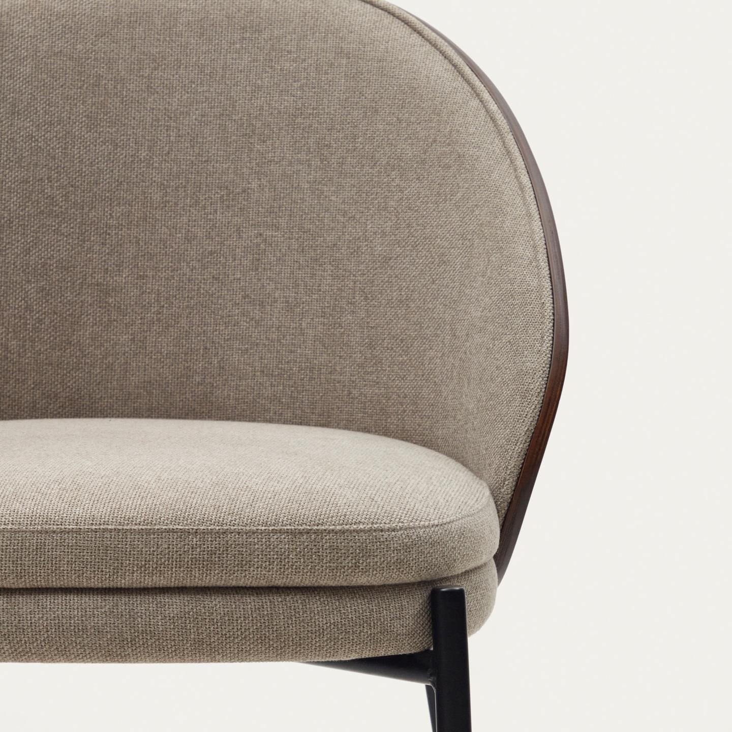 Kave Home Eetkamerstoel 'Eamy' Essenhout, kleur Lichtbruin