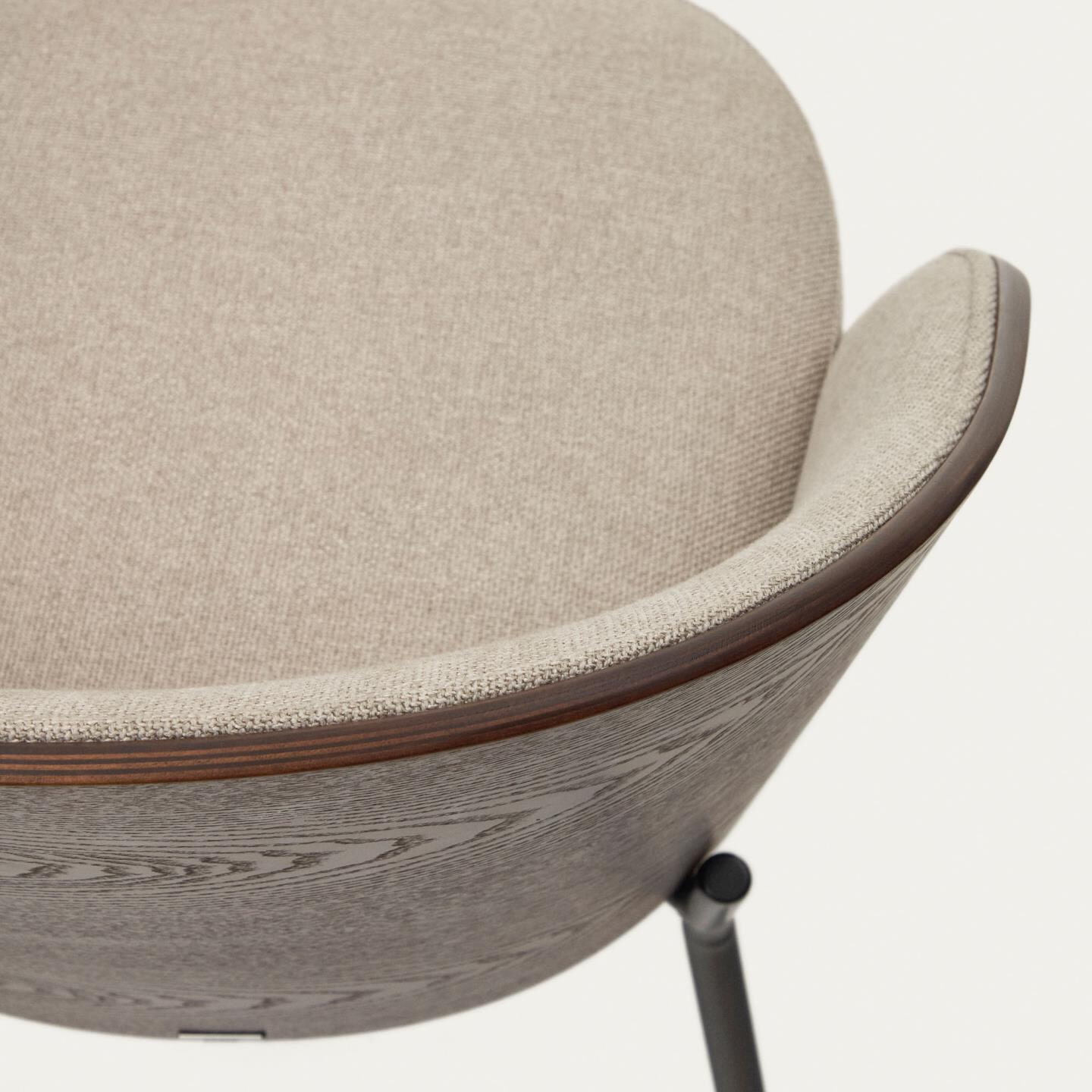 Kave Home Eetkamerstoel 'Eamy' Essenhout, kleur Lichtbruin