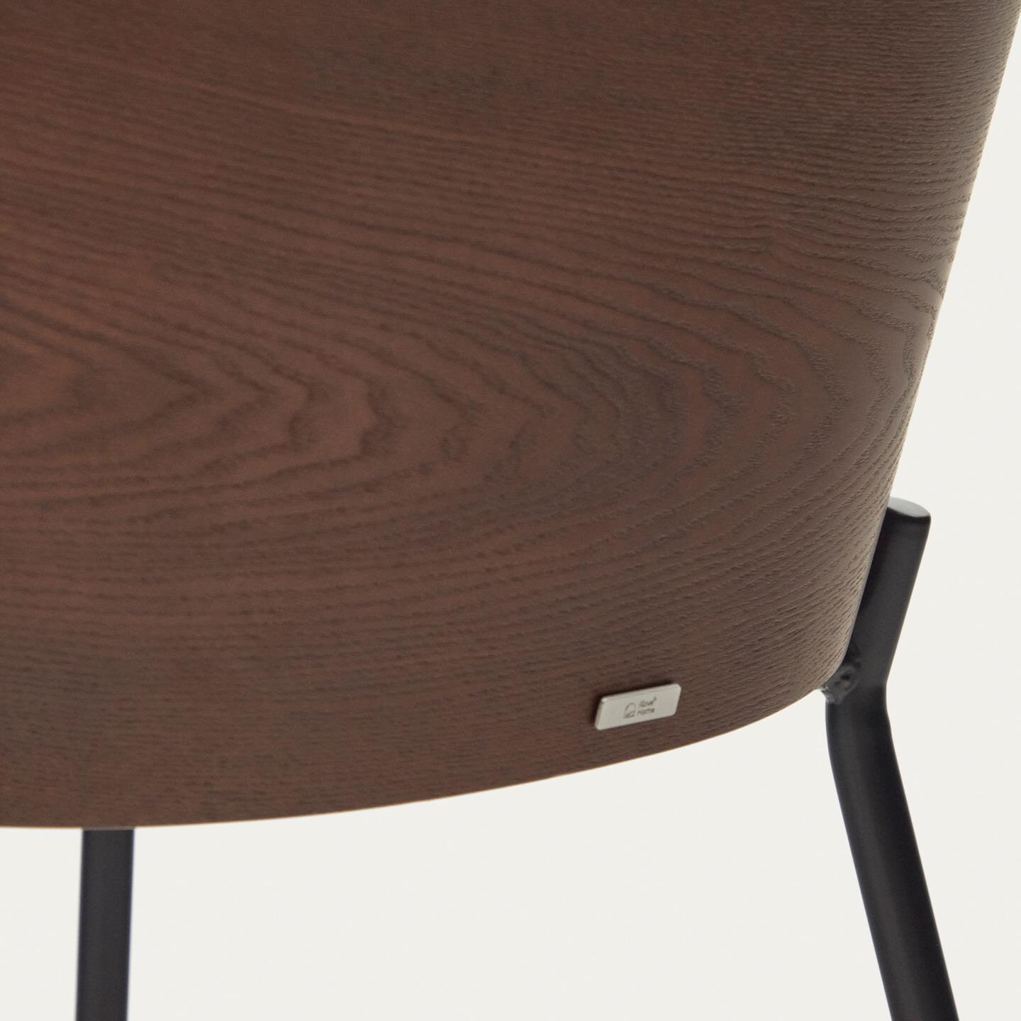 Kave Home Eetkamerstoel 'Eamy' Essenhout, kleur Lichtbruin