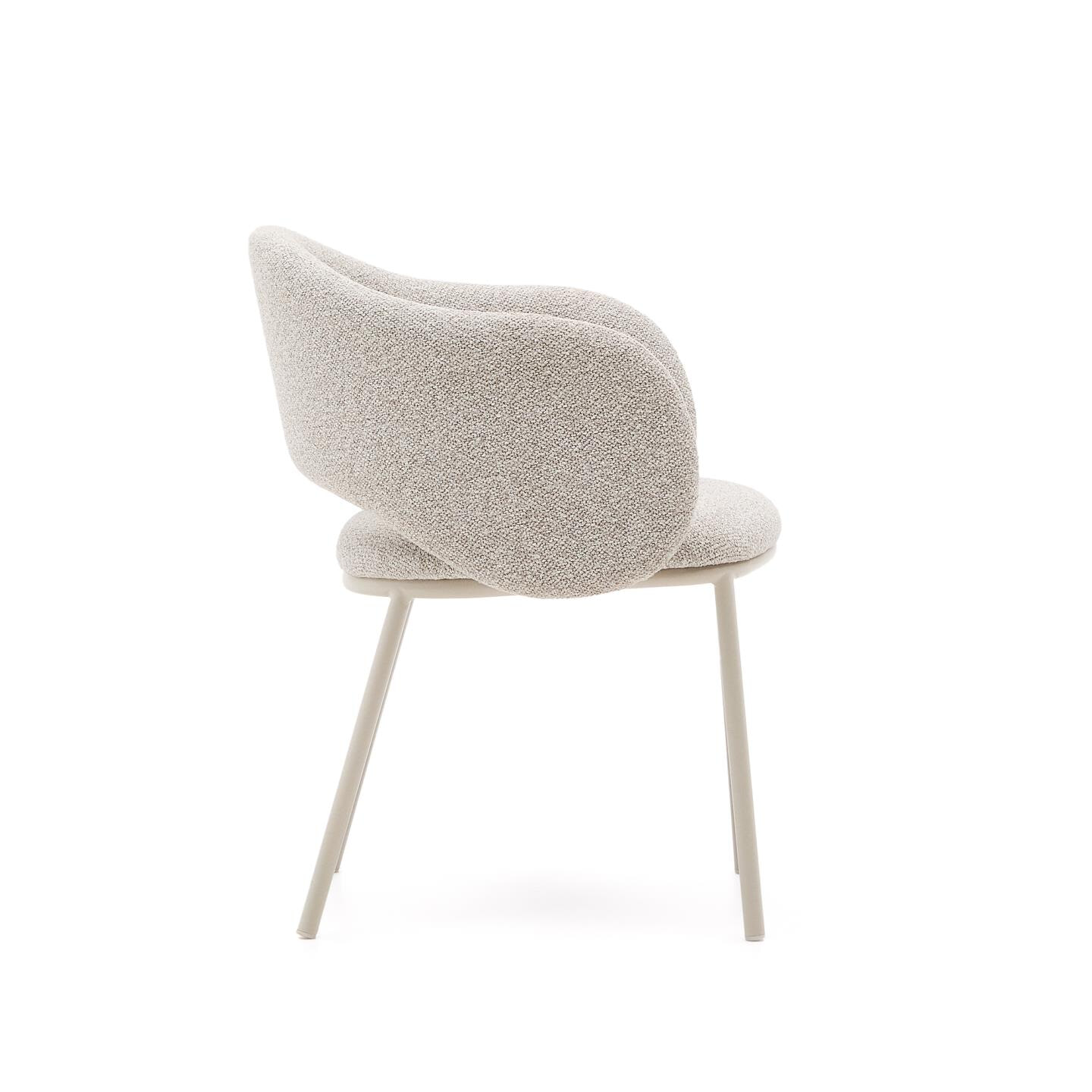 Kave Home Eetkamerstoel 'Maina' Chenille, kleur Beige