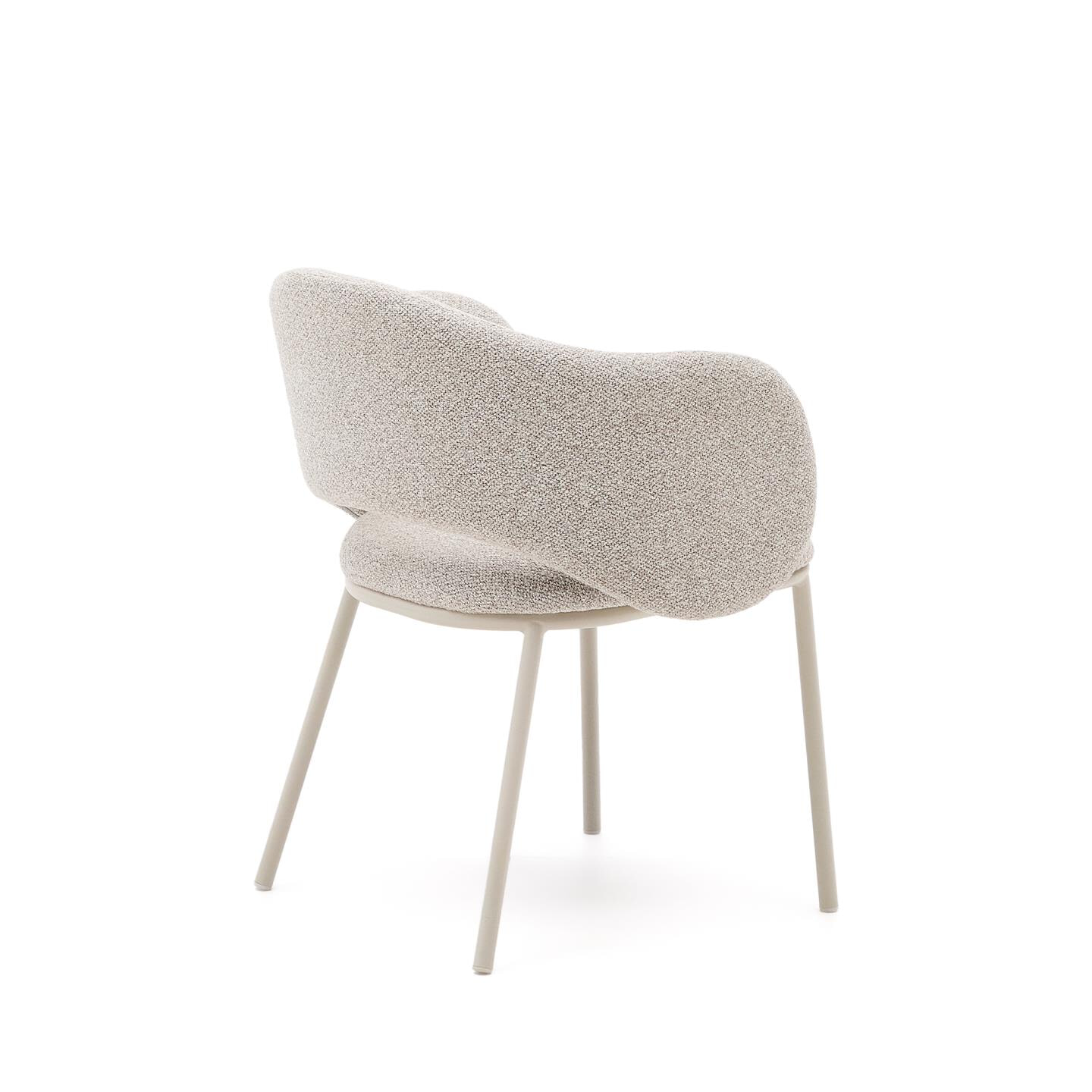 Kave Home Eetkamerstoel 'Maina' Chenille, kleur Beige