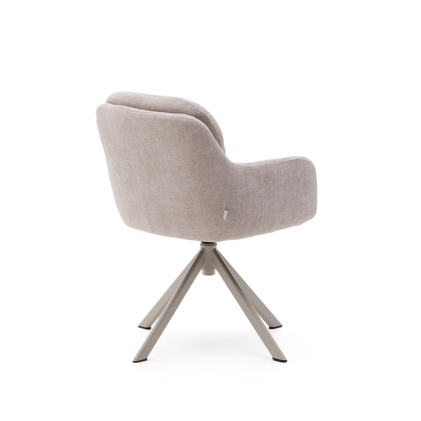 Kave Home Draaibare Eetkamerstoel 'Lexa' Chenille, kleur Beige