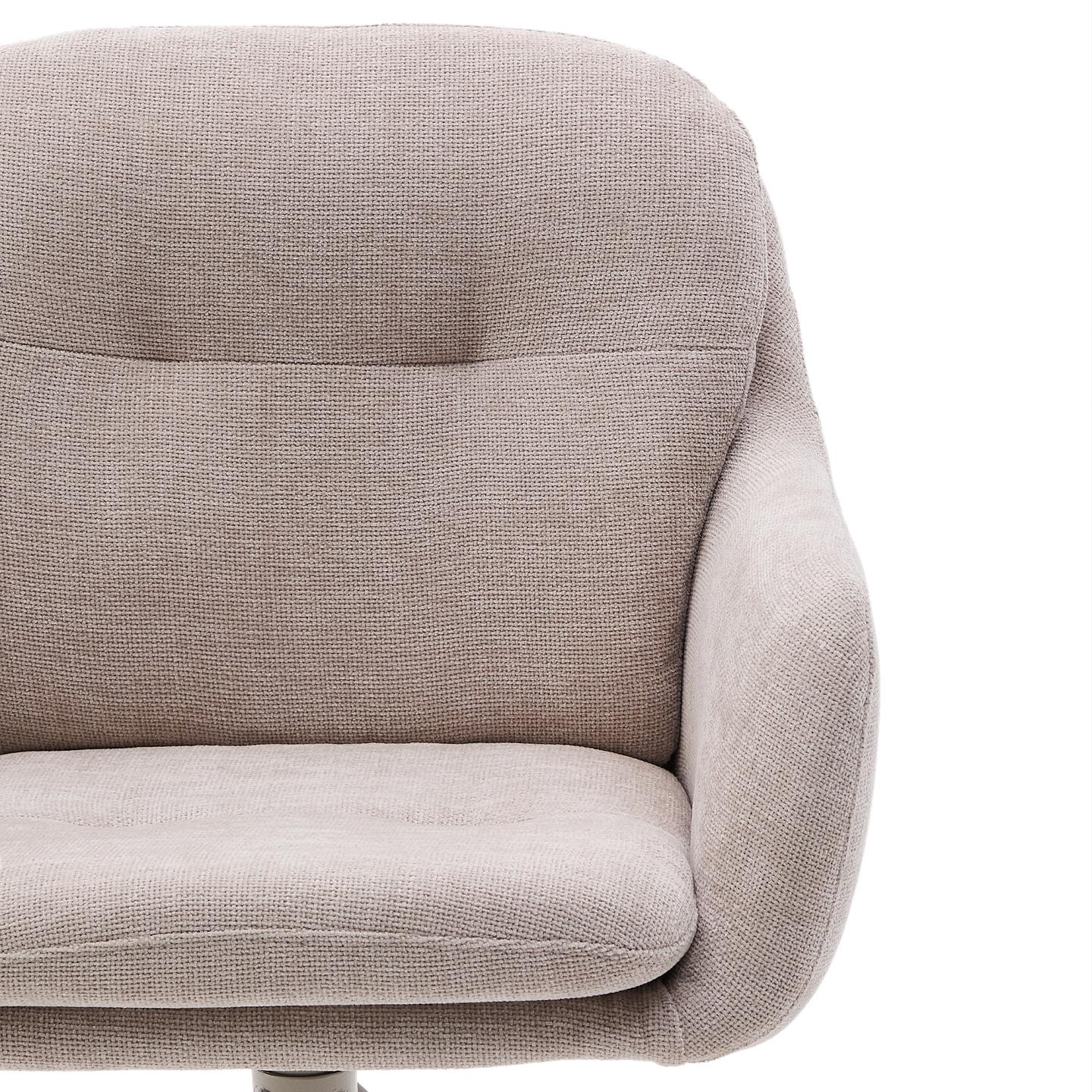 Kave Home Draaibare Eetkamerstoel 'Lexa' Chenille, kleur Beige