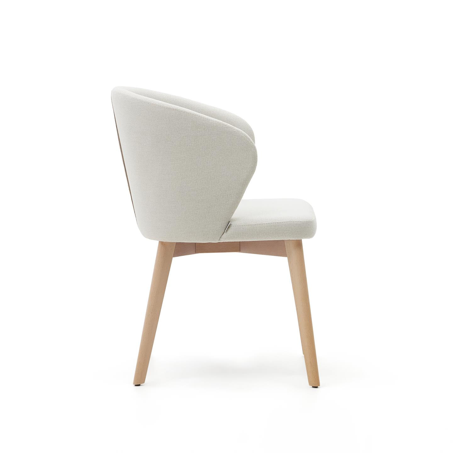 Kave Home Eetkamerstoel 'Darice' Naturel onderstel, kleur Beige