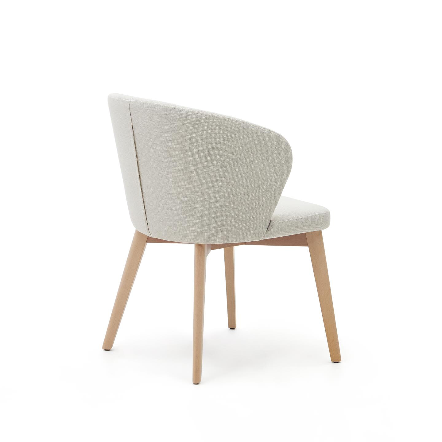 Kave Home Eetkamerstoel 'Darice' Naturel onderstel, kleur Beige