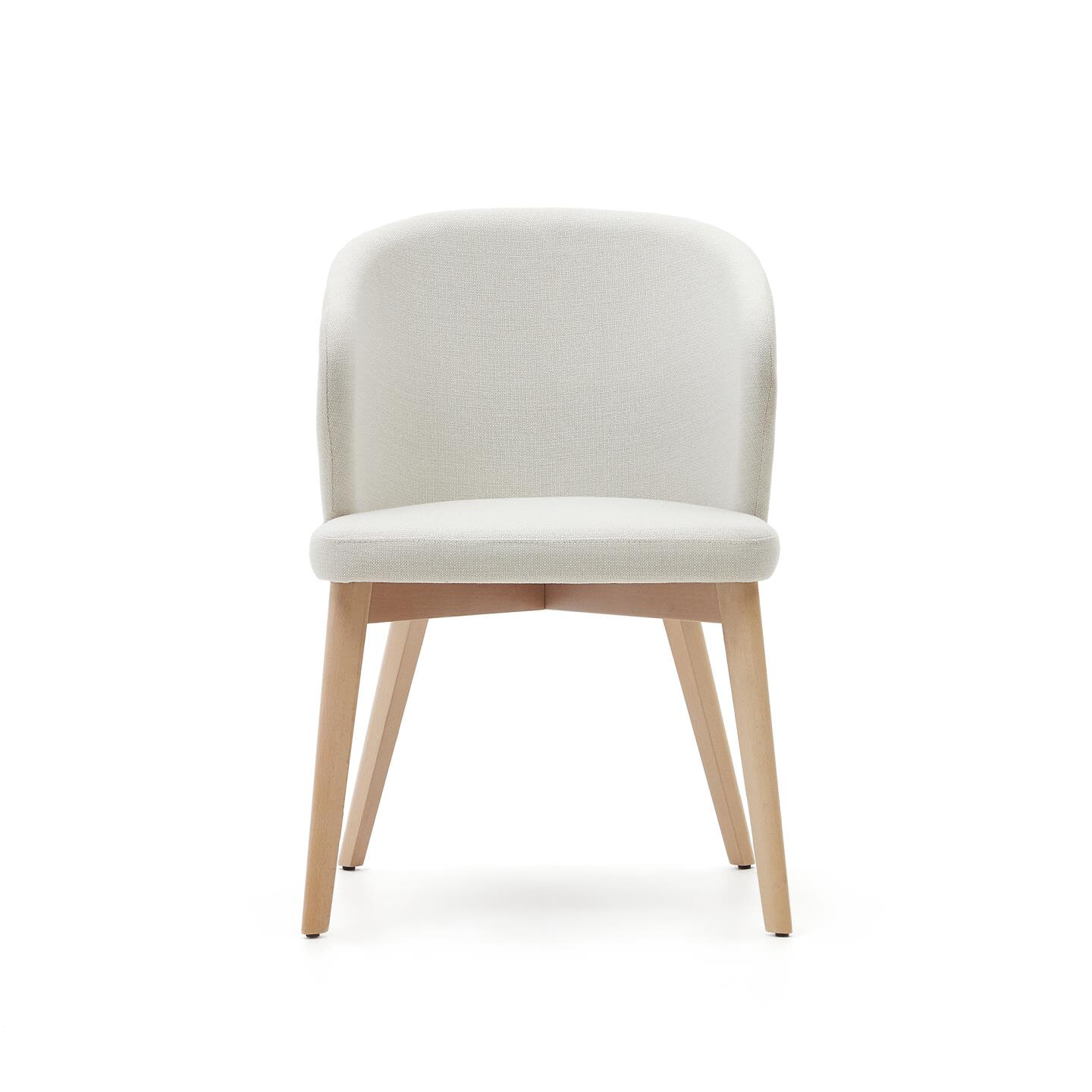 Kave Home Eetkamerstoel 'Darice' Naturel onderstel, kleur Beige
