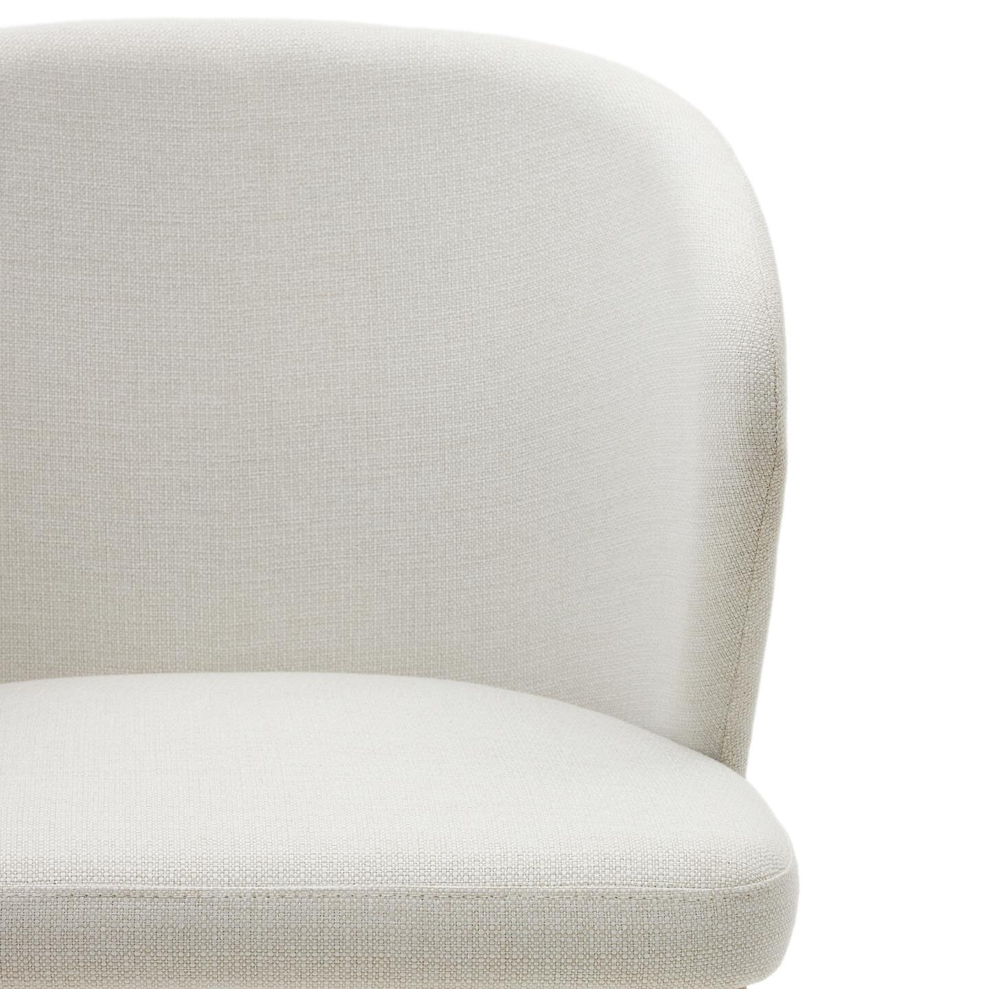 Kave Home Eetkamerstoel 'Darice' Naturel onderstel, kleur Beige