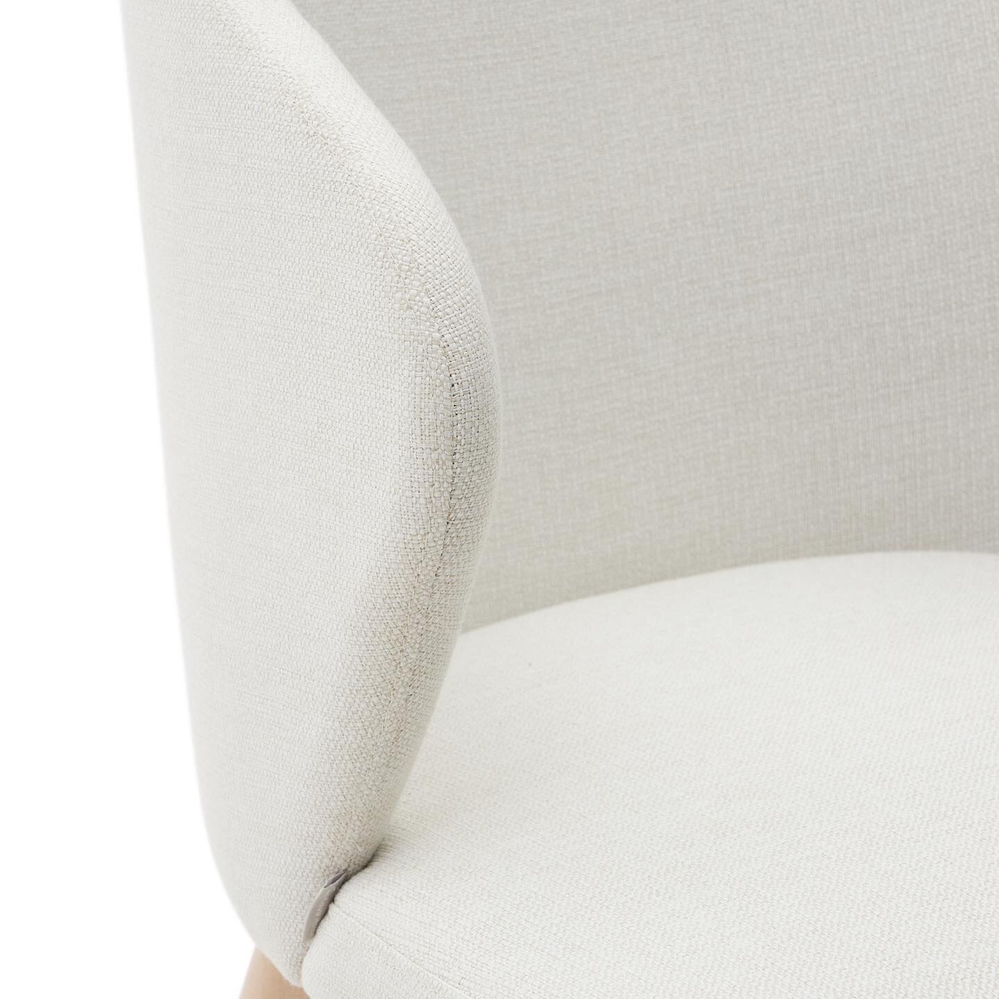 Kave Home Eetkamerstoel 'Darice' Naturel onderstel, kleur Beige