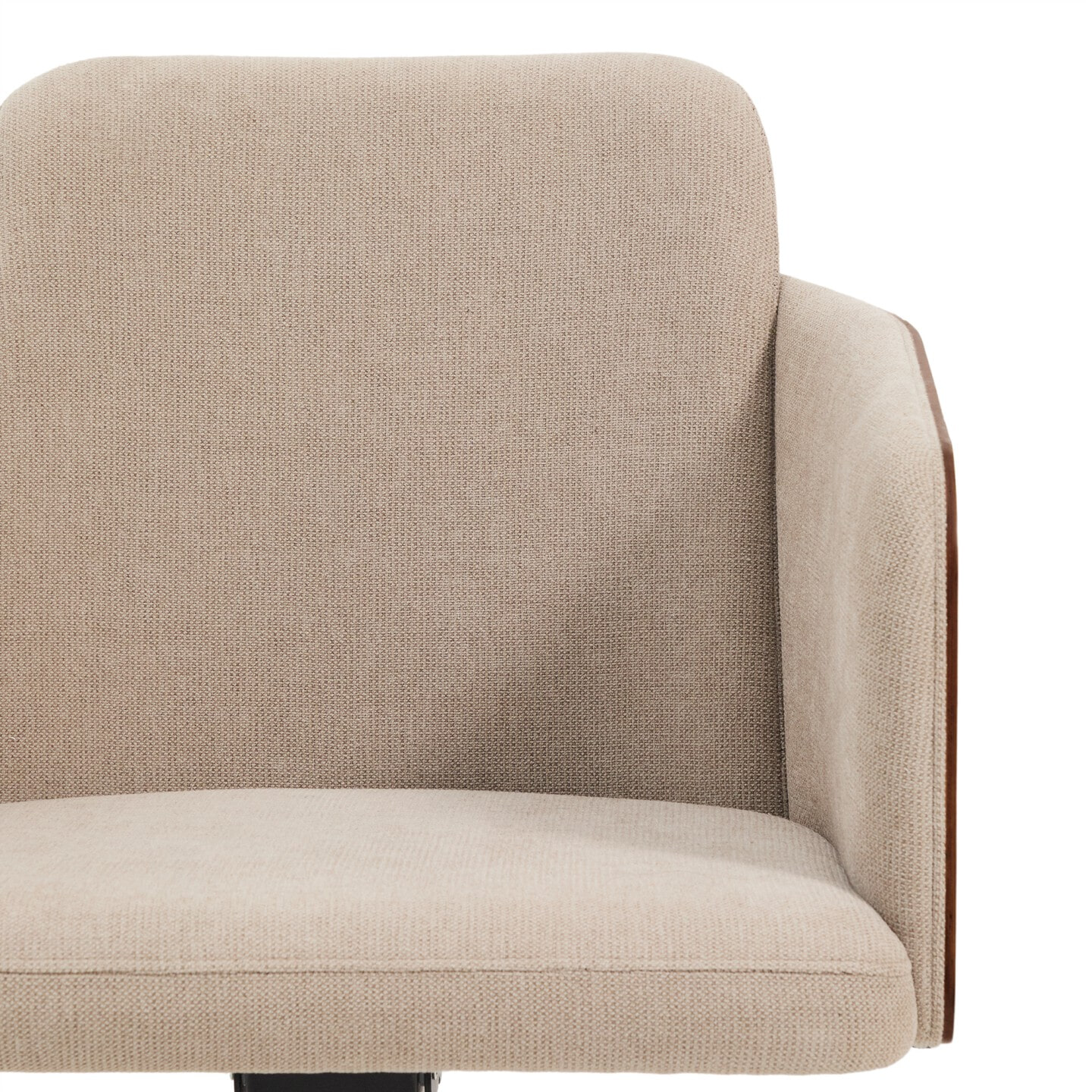 Kave Home Bureaustoel 'Madai' Chenille en essen, kleur Bruin