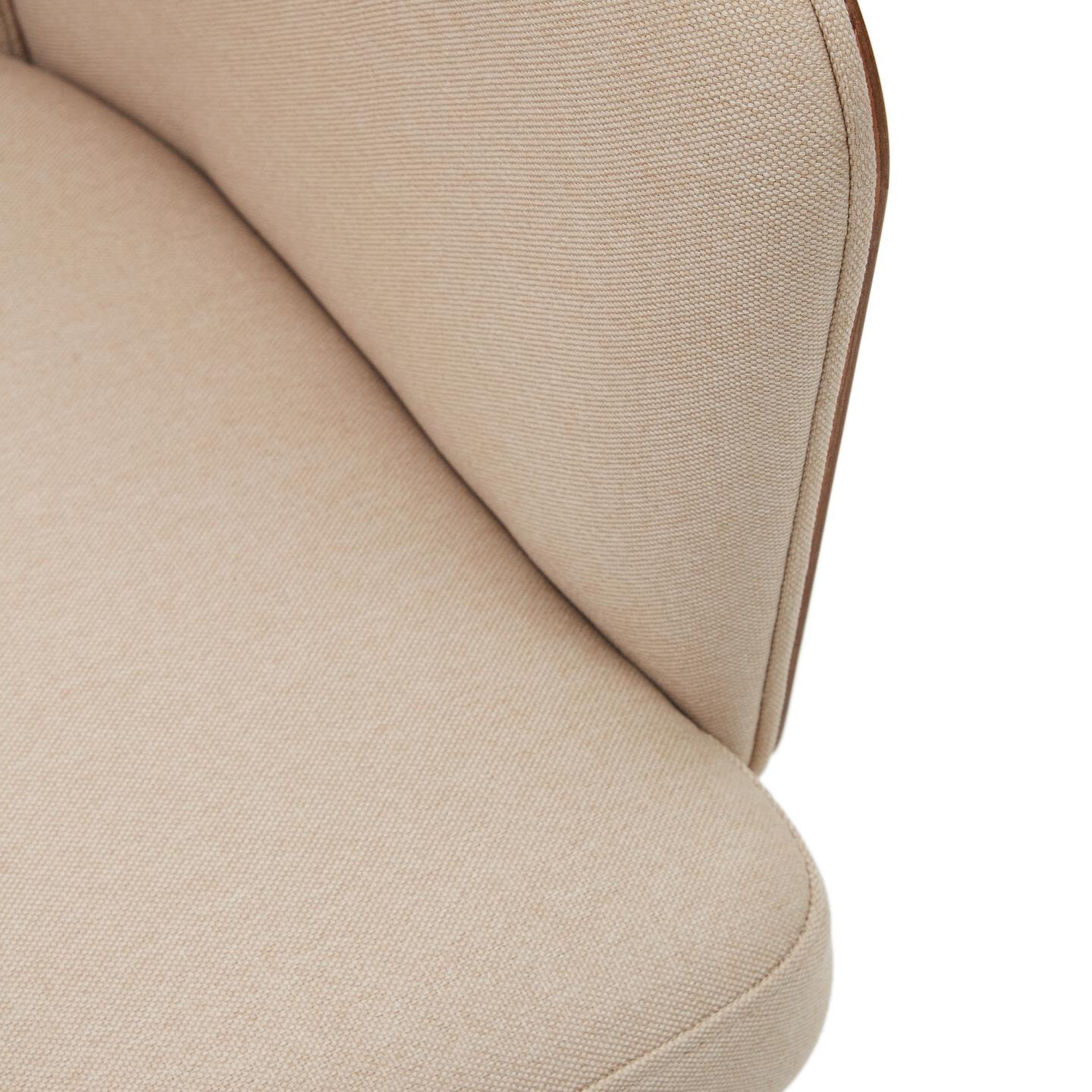 Kave Home Bureaustoel 'Madai' Chenille en essen, kleur Beige