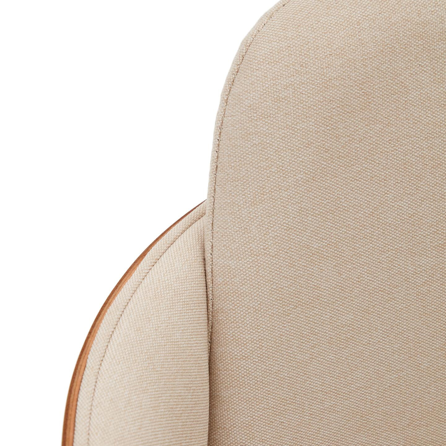 Kave Home Bureaustoel 'Madai' Chenille en essen, kleur Beige