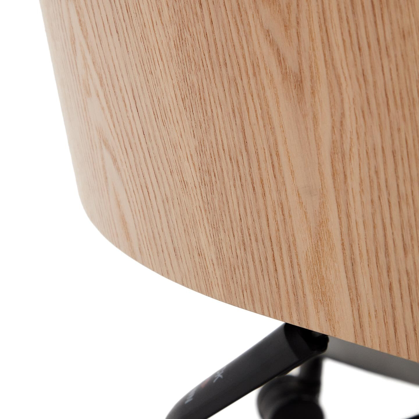 Kave Home Bureaustoel 'Madai' Chenille en essen, kleur Beige
