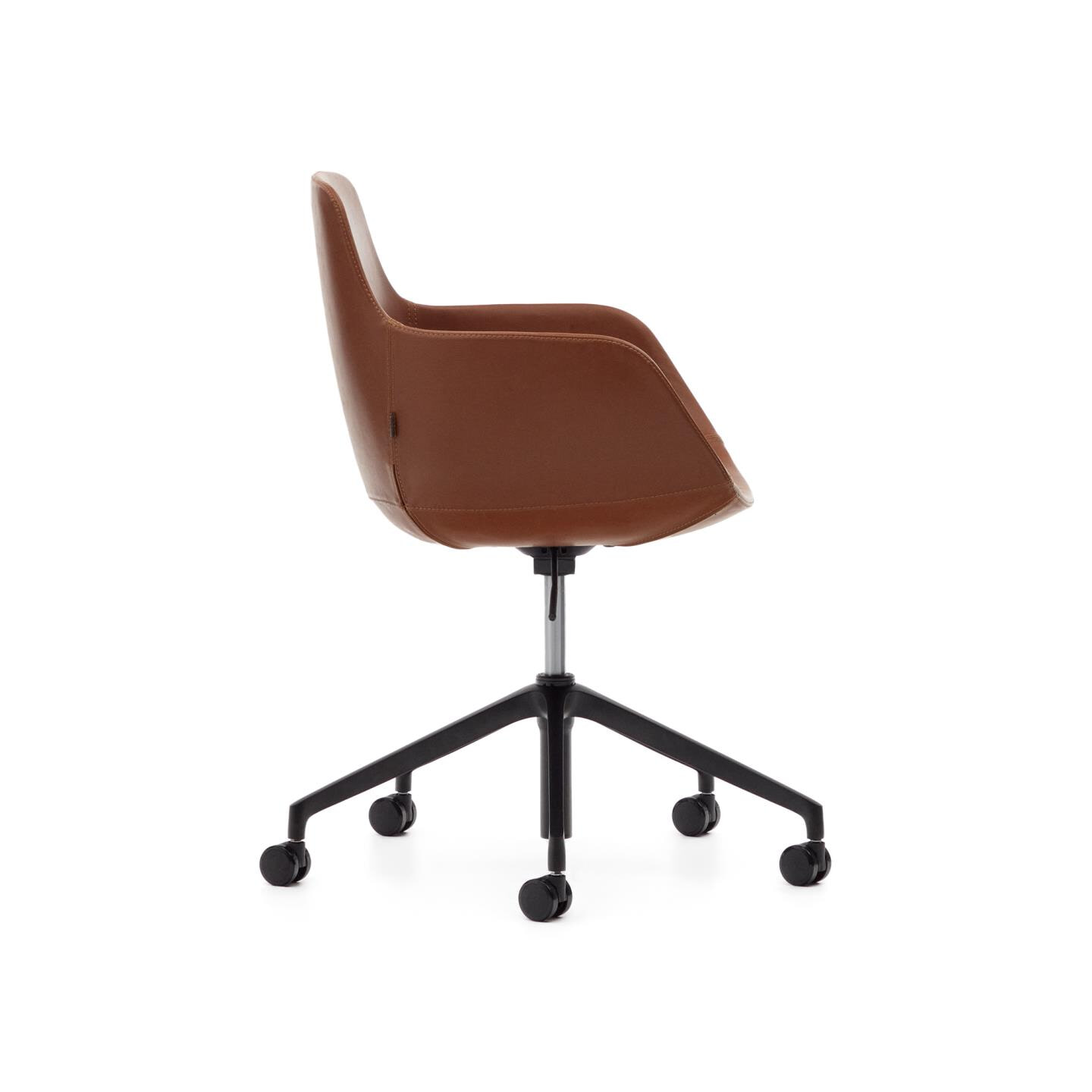 Kave Home Bureaustoel 'Tissiana' PU leder, kleur Bruin
