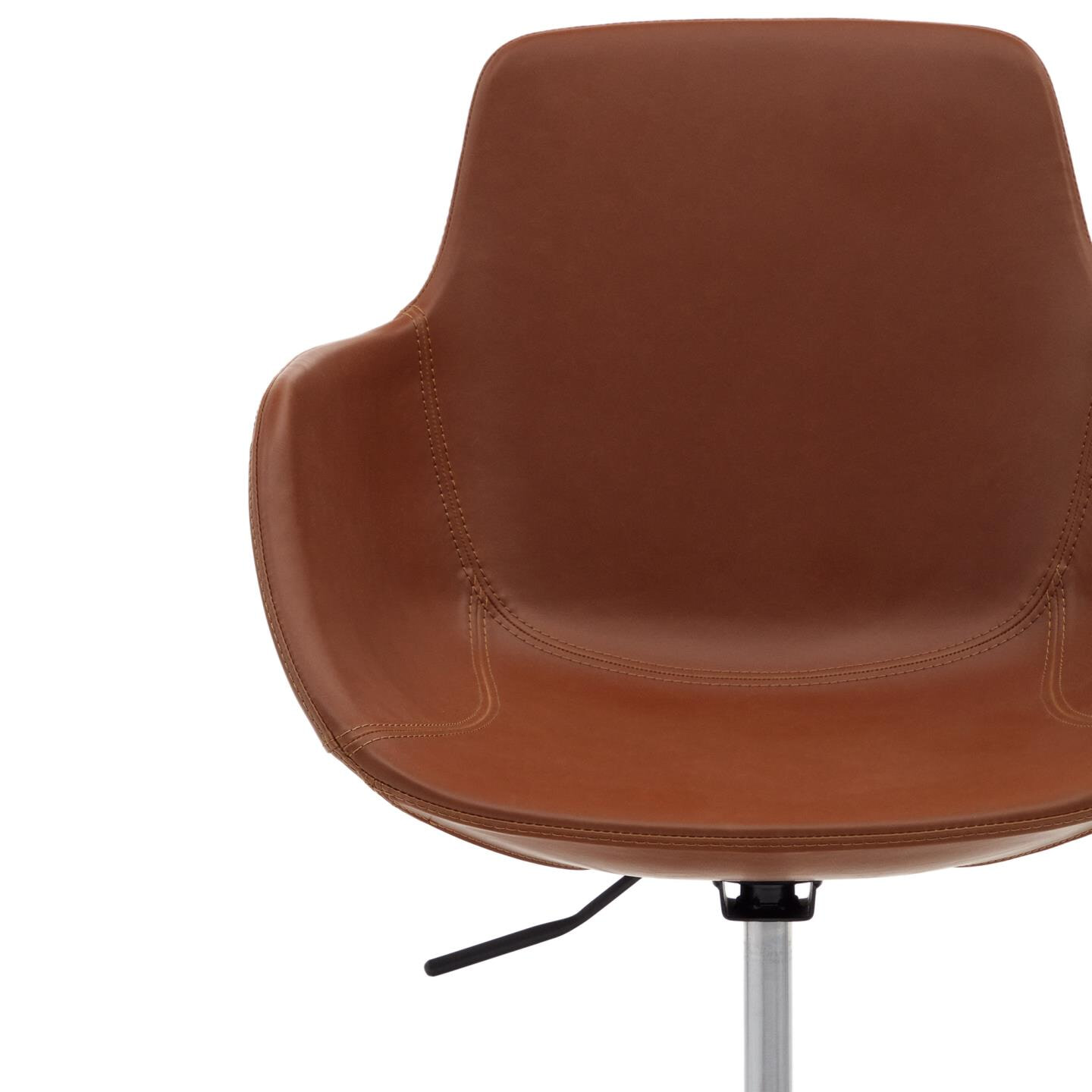 Kave Home Bureaustoel 'Tissiana' PU leder, kleur Bruin