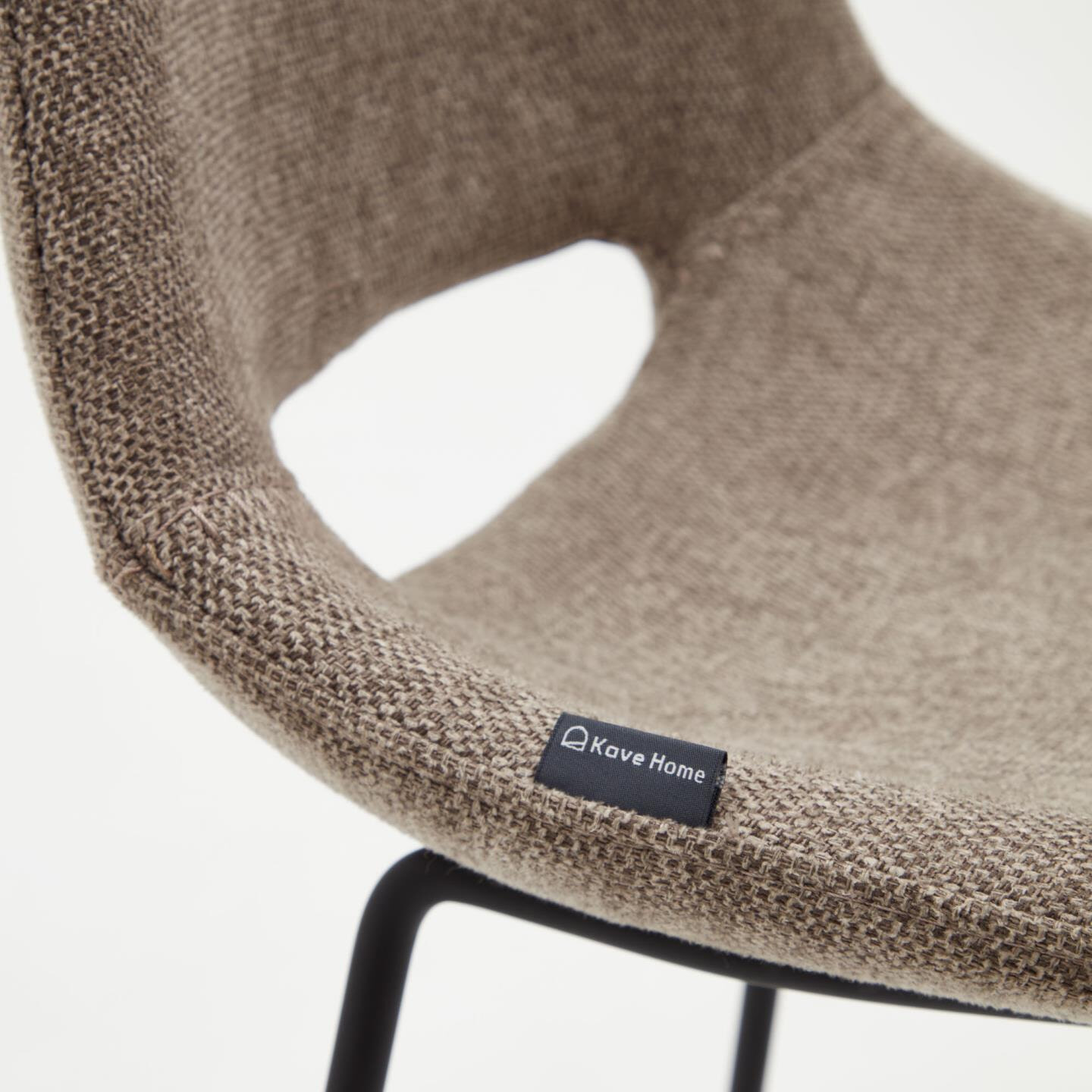 Kave Home Barkruk 'Zahara' kleur Bruin (zithoogte 75cm)