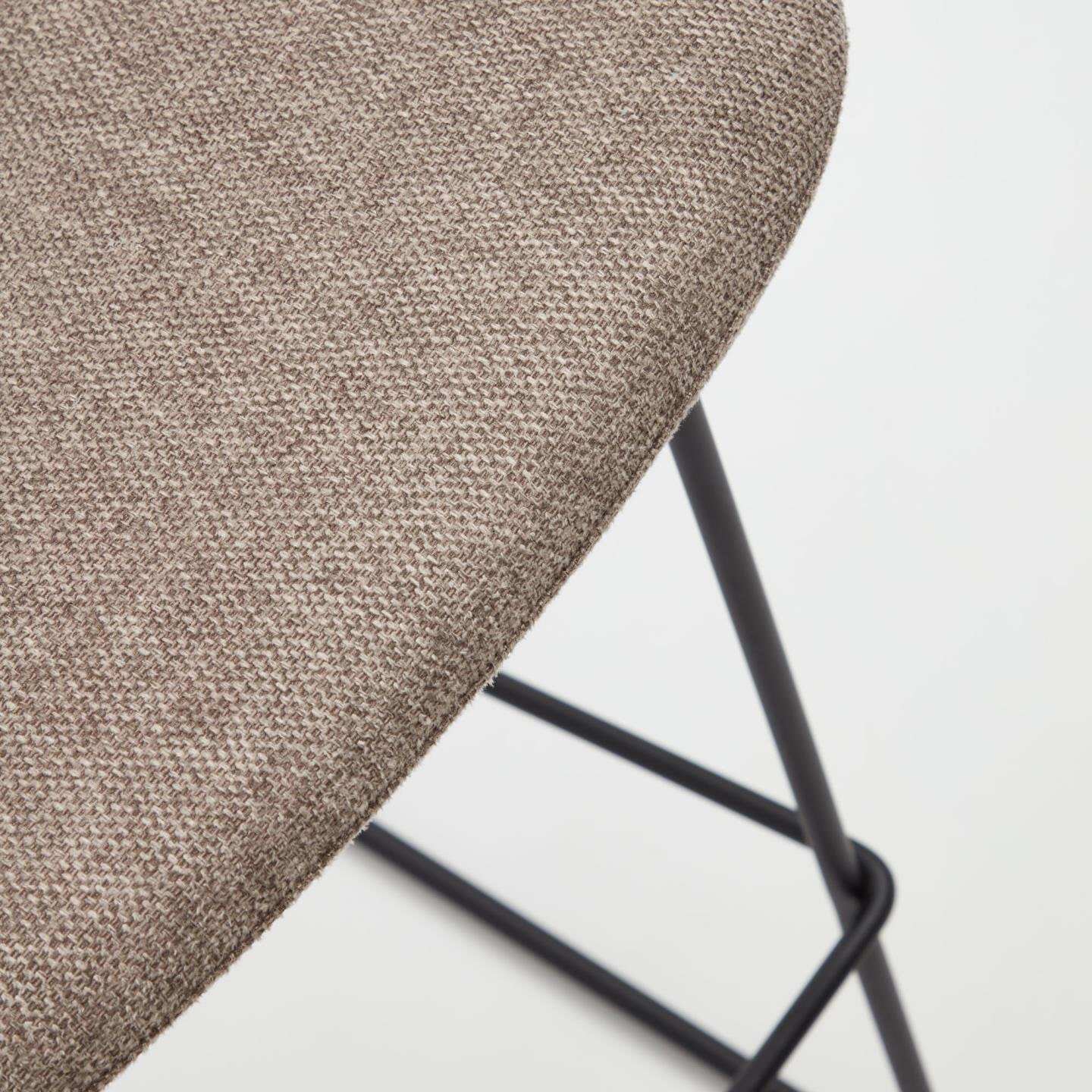 Kave Home Barkruk 'Zahara' kleur Bruin (zithoogte 75cm)