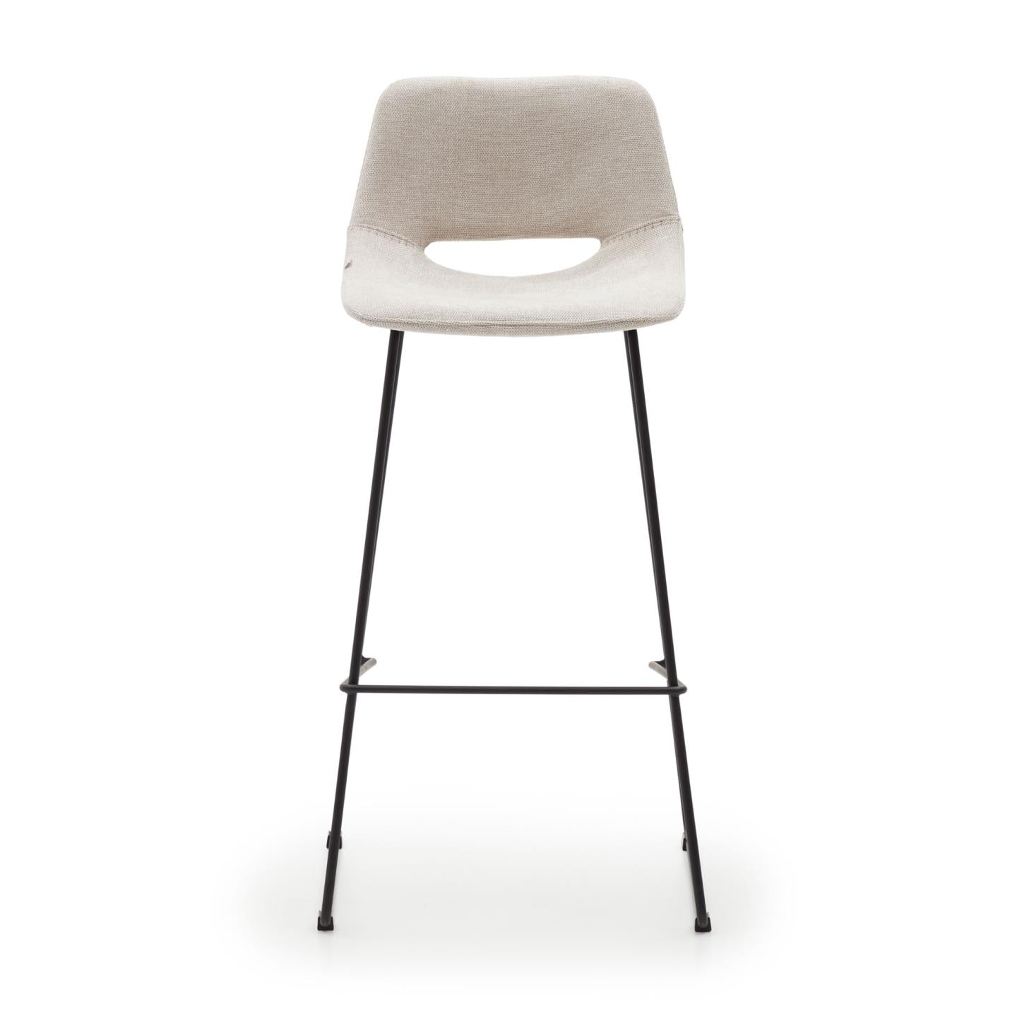 Kave Home Barkruk 'Zahara' kleur Beige (zithoogte 75cm)