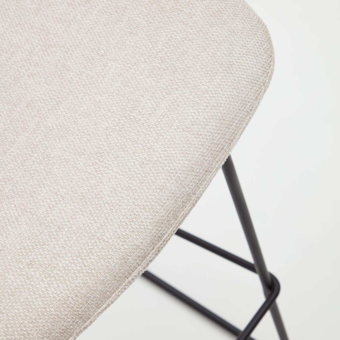 Kave Home Barkruk 'Zahara' kleur Beige (zithoogte 75cm)