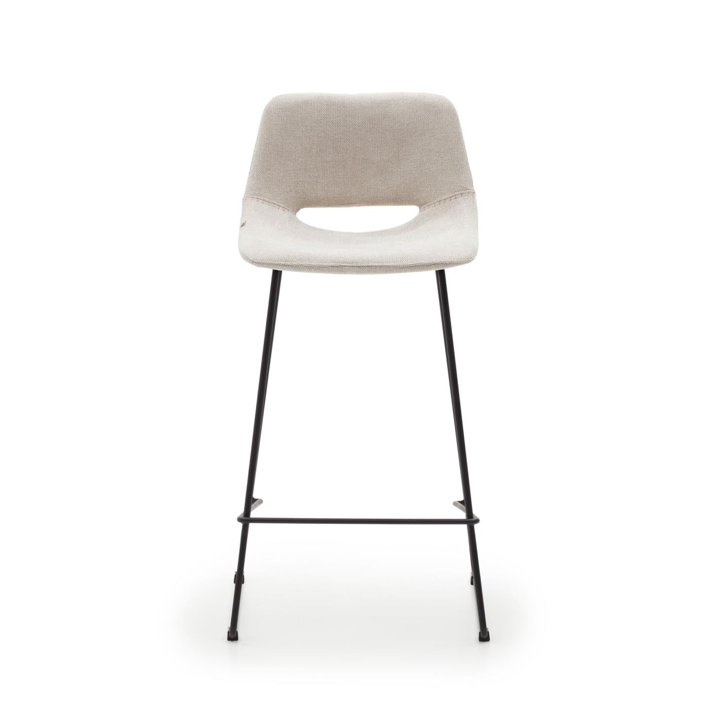 Kave Home Barkruk 'Zahara' kleur Beige (zithoogte 65cm)